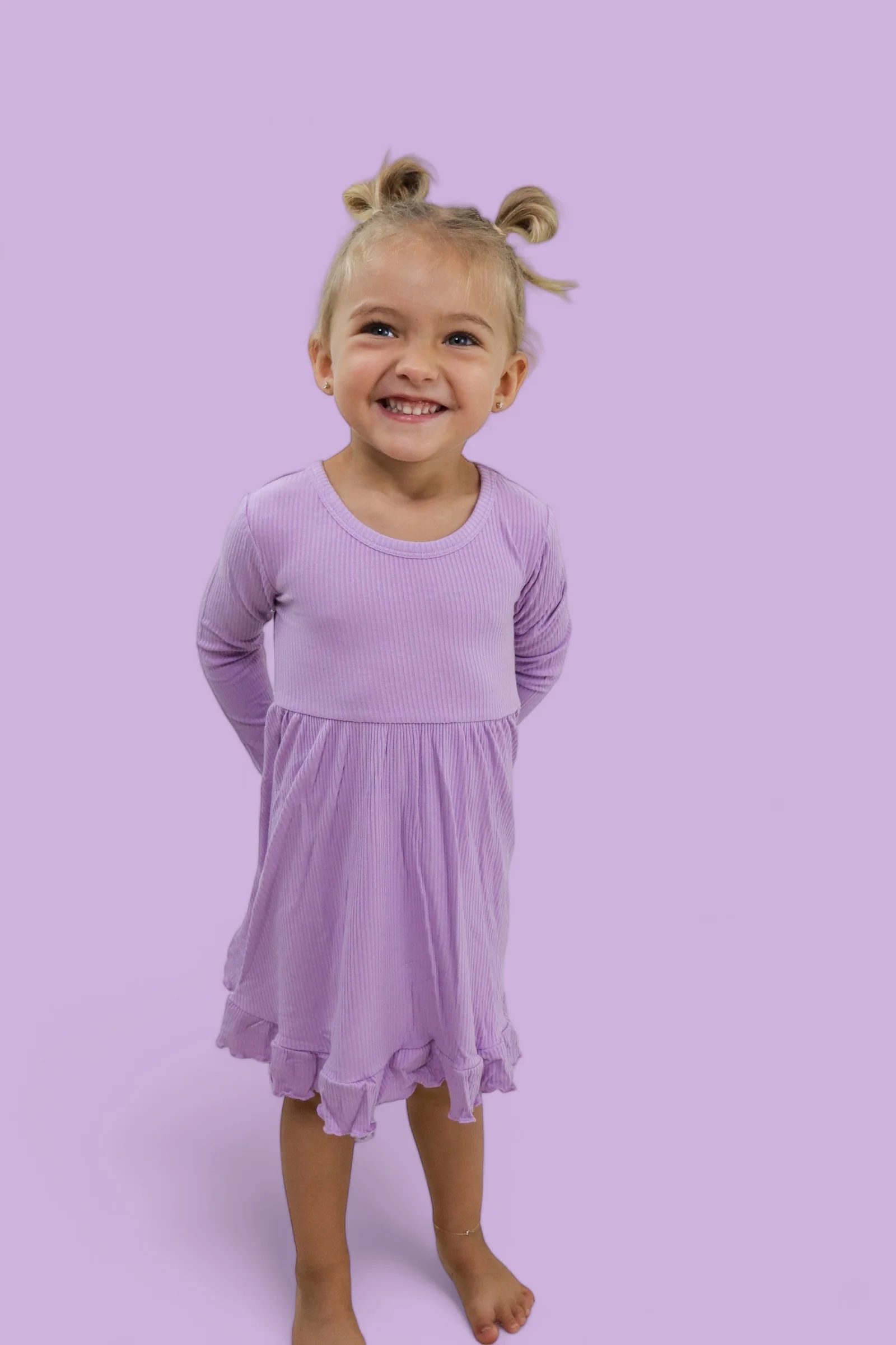 AMETHYST RIB DREAM RUFFLE DRESS - Image 17
