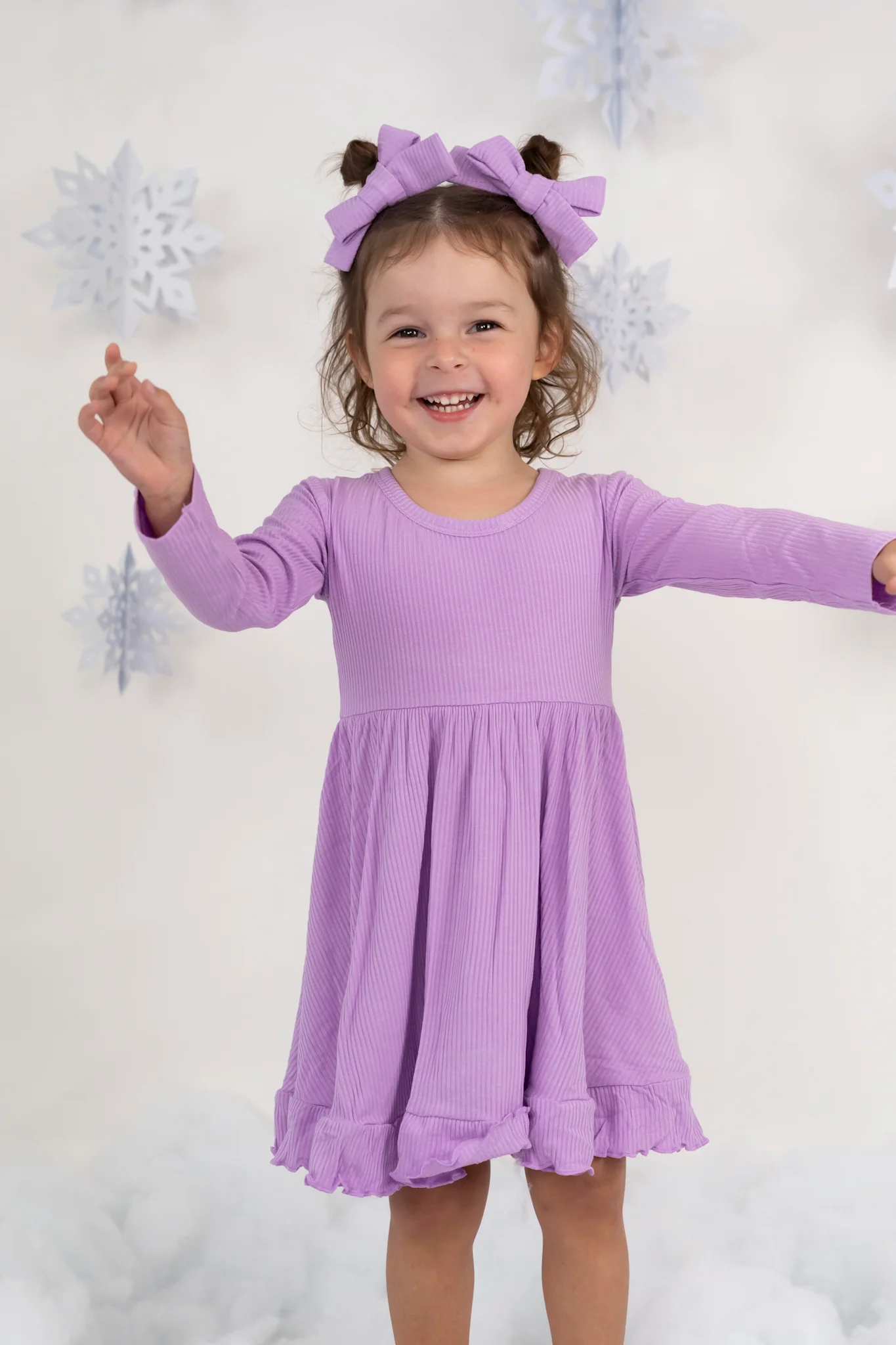 AMETHYST RIB DREAM RUFFLE DRESS - Image 6