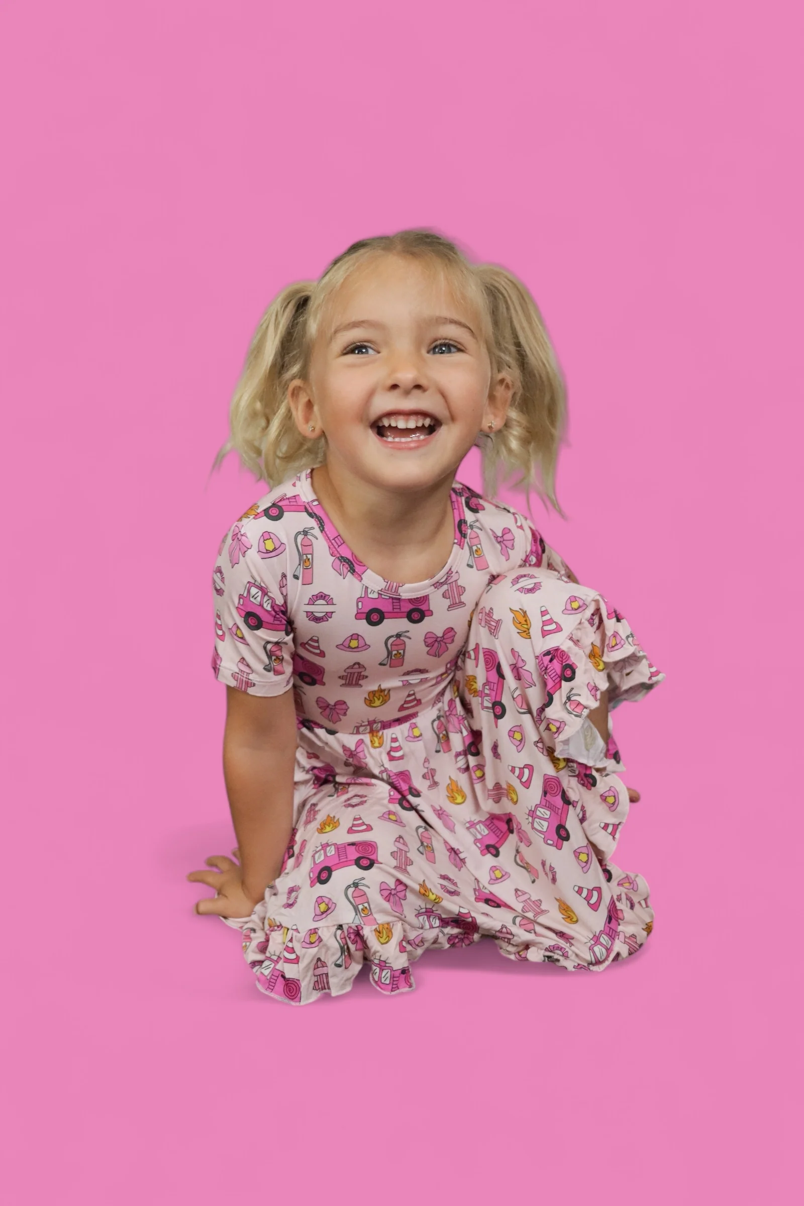 BLAZING BOWS AND HYDRANTS DREAM RUFFLE DRESS - Image 11