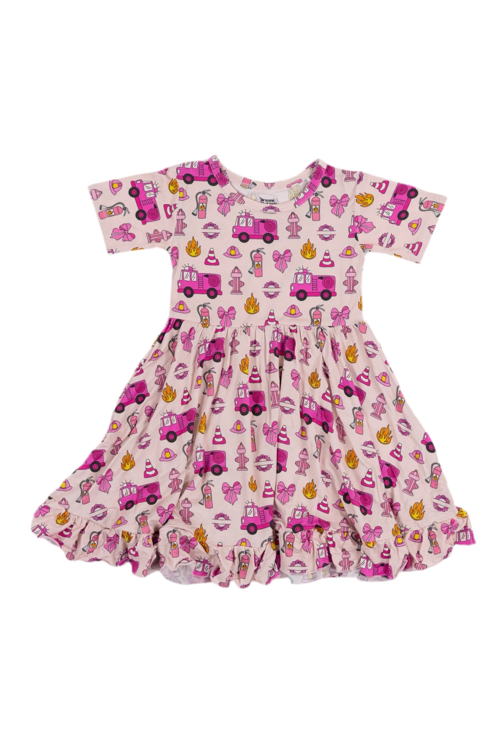 BLAZING BOWS AND HYDRANTS DREAM RUFFLE DRESS - Image 12