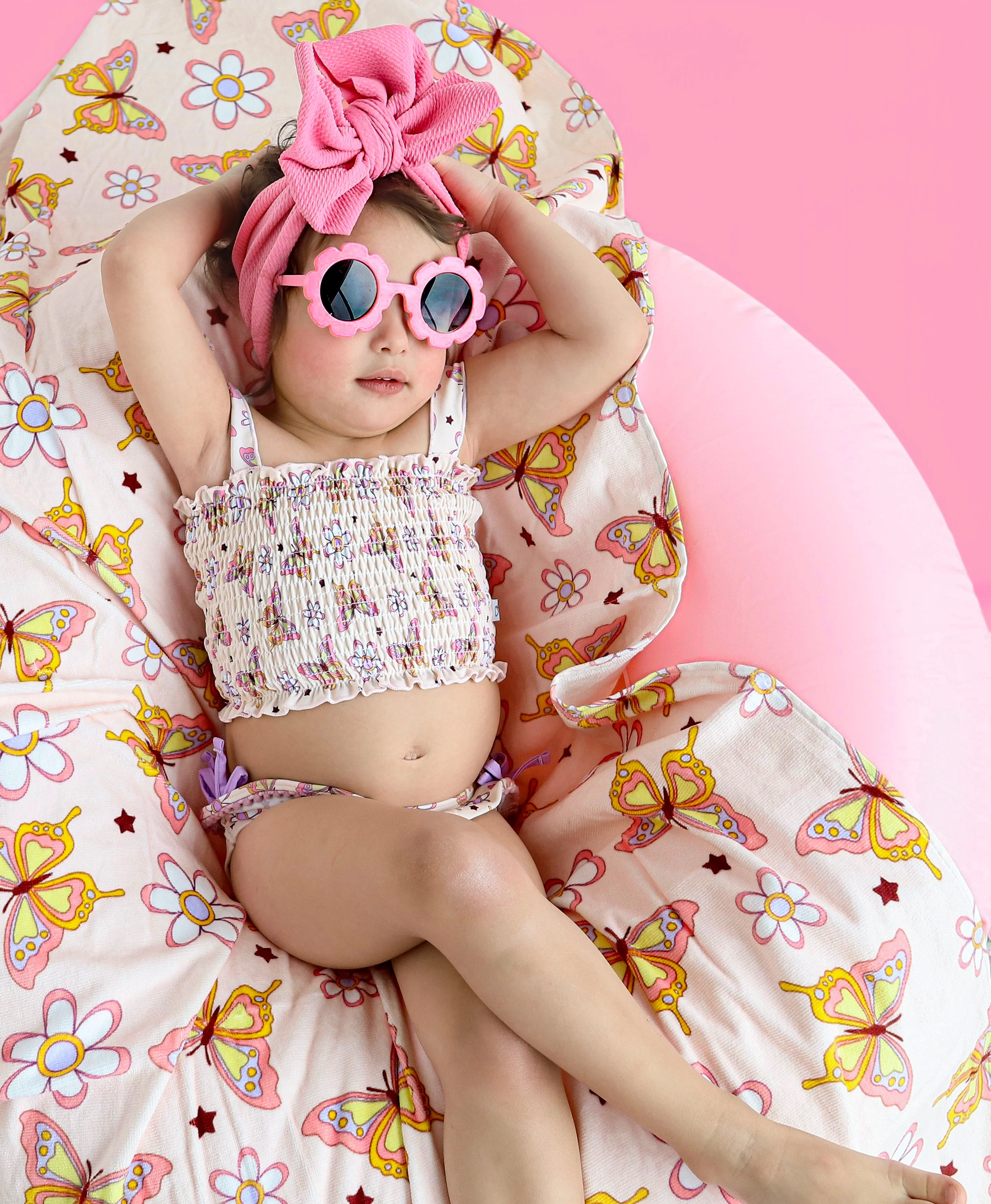BLOSSOMIN’ BUTTERFLY DREAM SMOCKED TANKINI TWO PIECE SWIM SUIT - Image 14