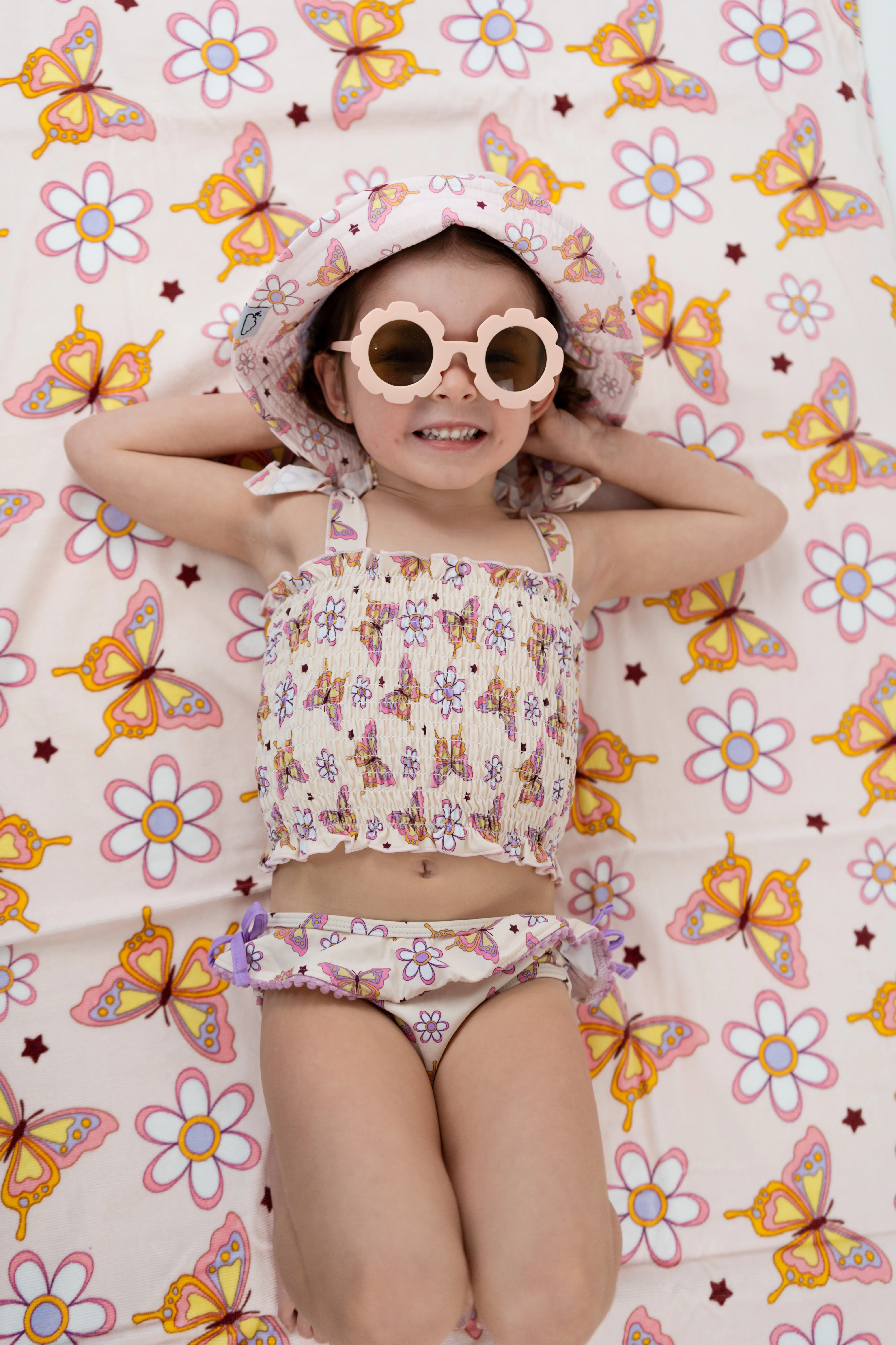 BLOSSOMIN’ BUTTERFLY DREAM SMOCKED TANKINI TWO PIECE SWIM SUIT - Image 24