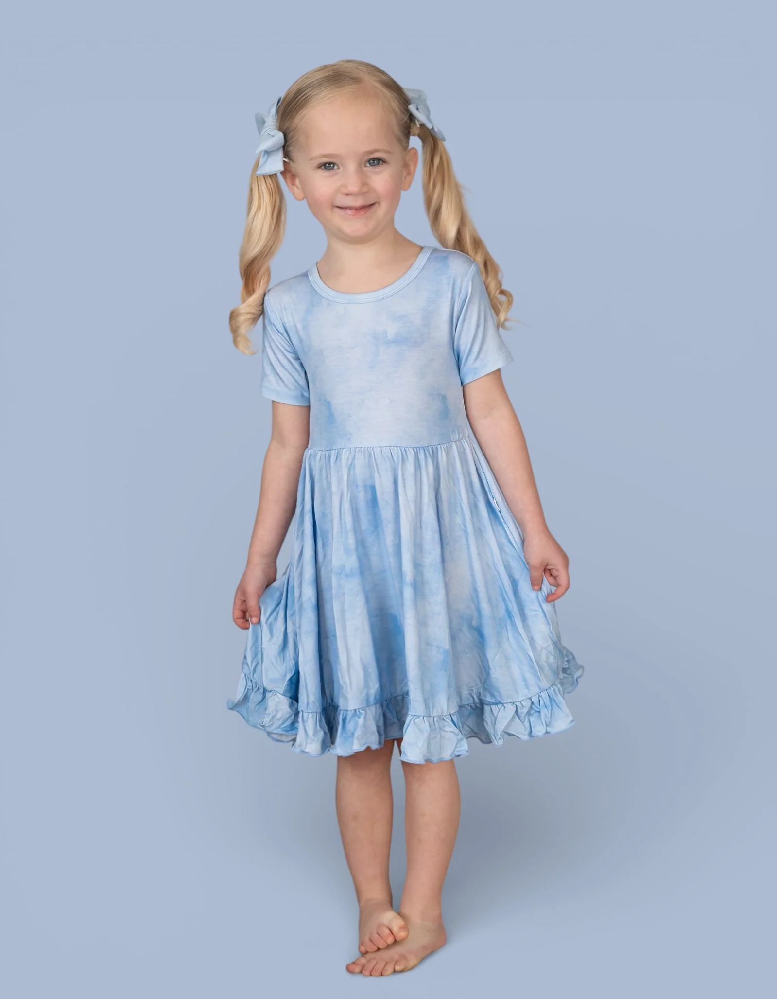 BLUE HAZE DREAM RUFFLE DRESS - Image 12