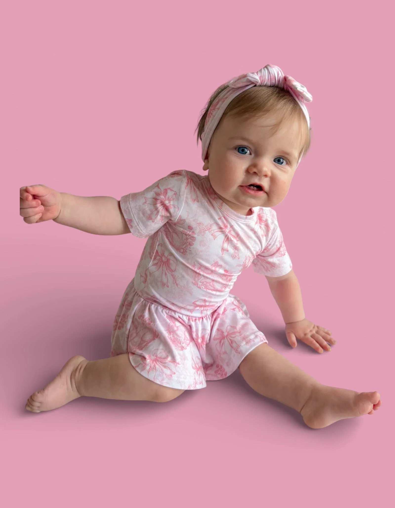 BLUSH BUNNY TOILE DREAM BODYSUIT DRESS - Image 5