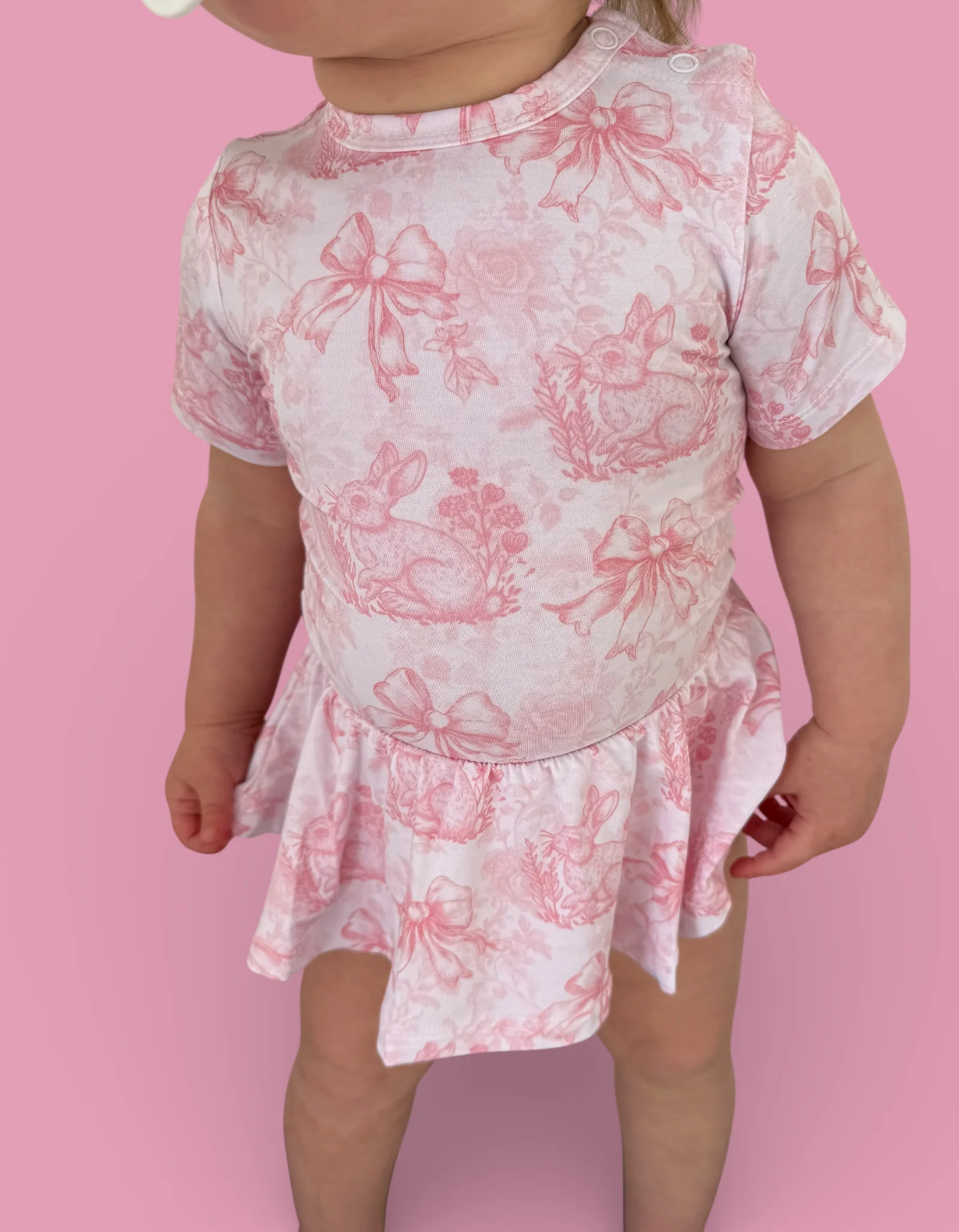 BLUSH BUNNY TOILE DREAM BODYSUIT DRESS - Image 9