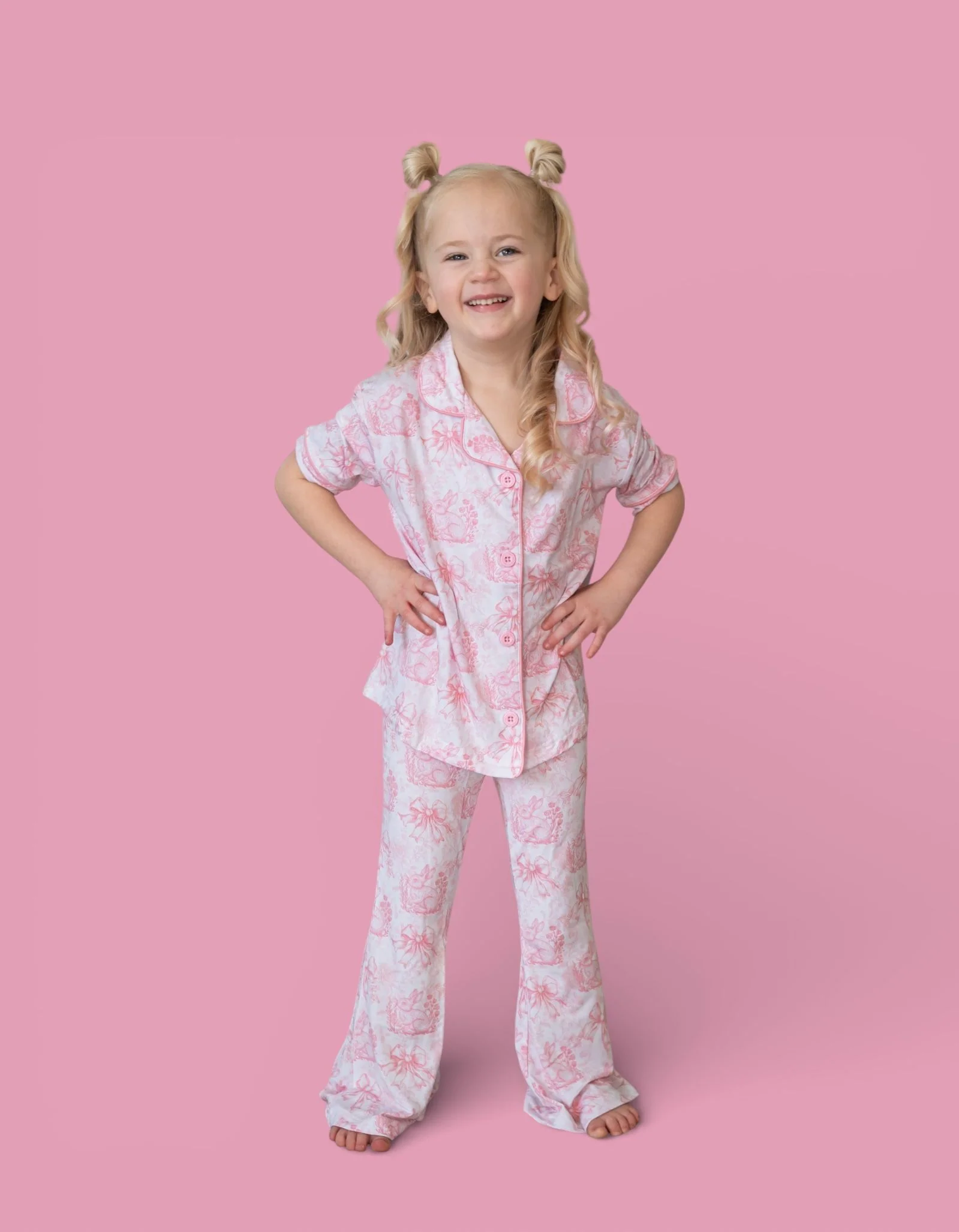 BLUSH BUNNY TOILE DREAM GIRL'S FLARE SET - Image 10