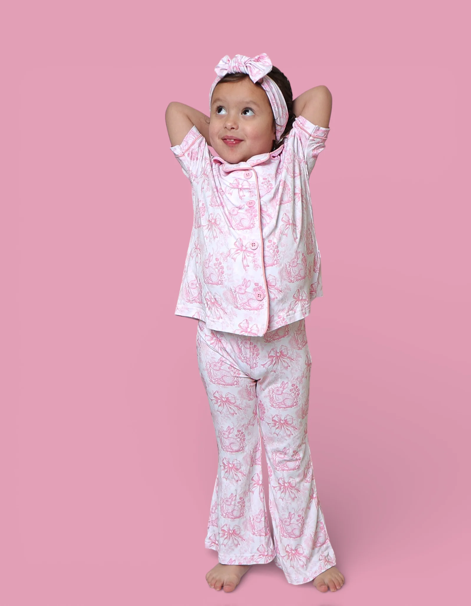 BLUSH BUNNY TOILE DREAM GIRL'S FLARE SET - Image 12