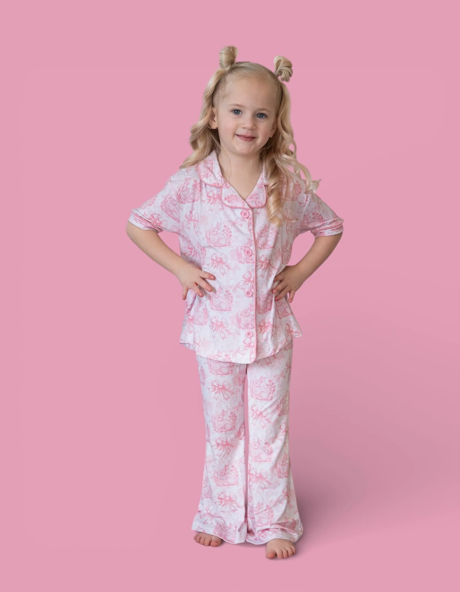 BLUSH BUNNY TOILE DREAM GIRL'S FLARE SET - Image 14