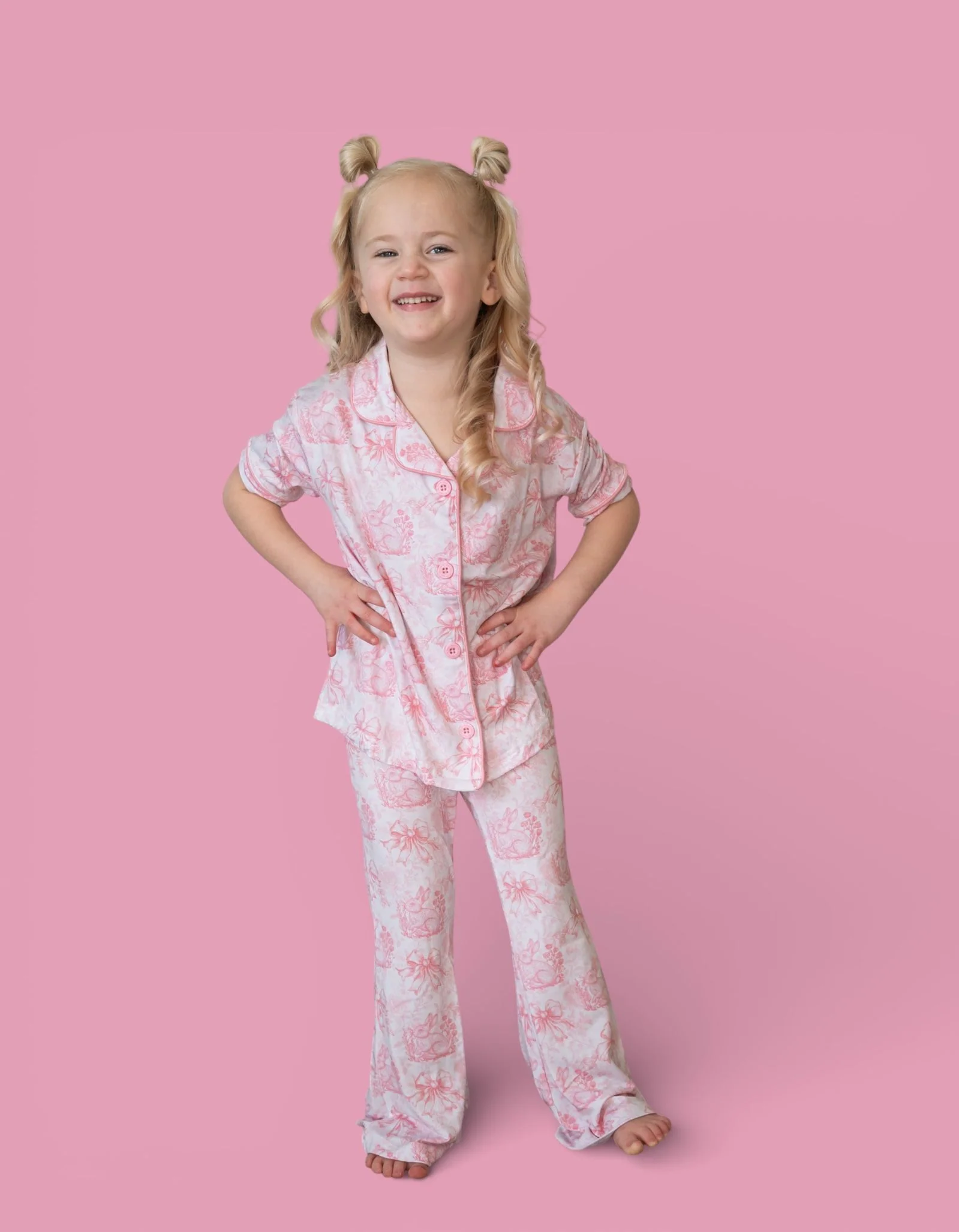 BLUSH BUNNY TOILE DREAM GIRL'S FLARE SET - Image 16