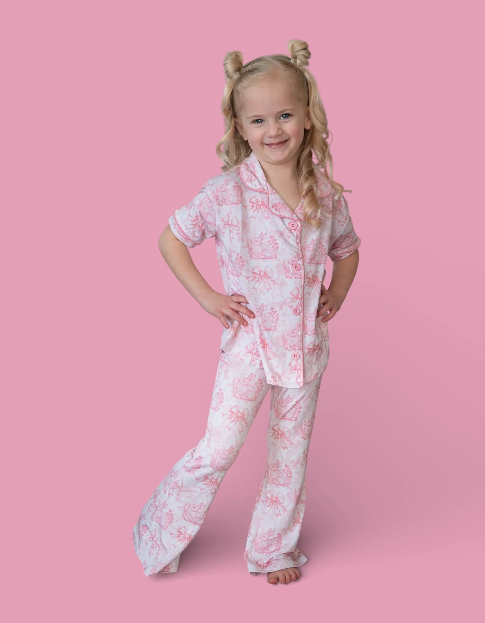 BLUSH BUNNY TOILE DREAM GIRL'S FLARE SET - Image 17