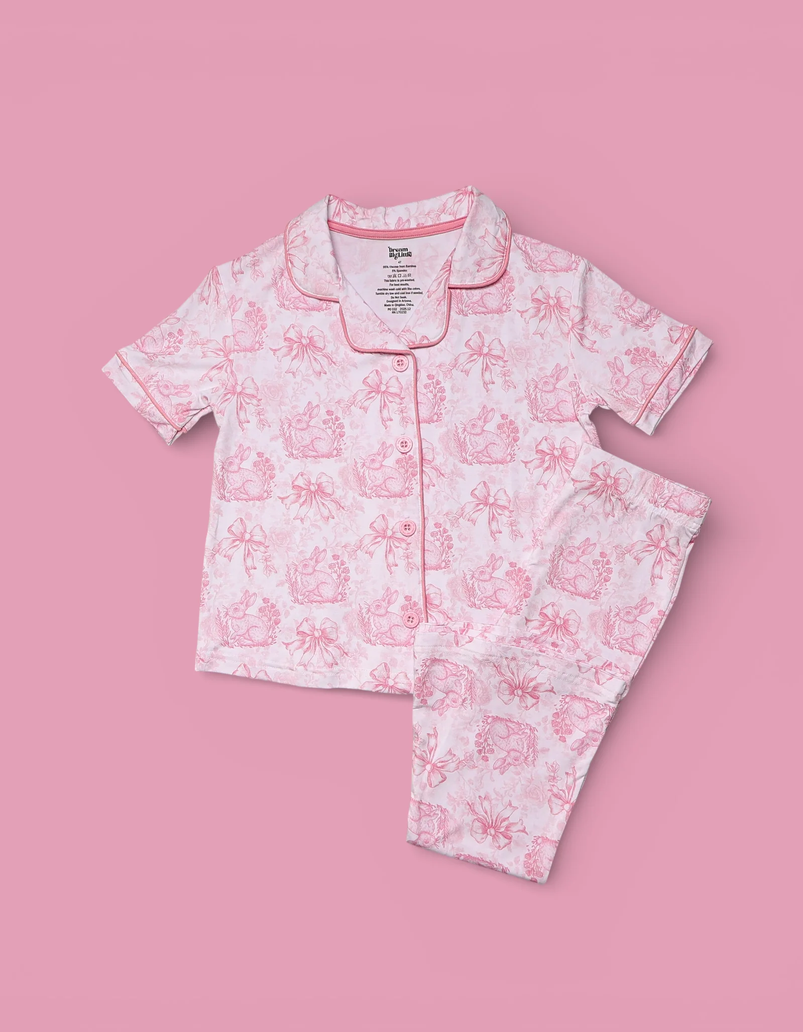BLUSH BUNNY TOILE DREAM GIRL'S FLARE SET - Image 2