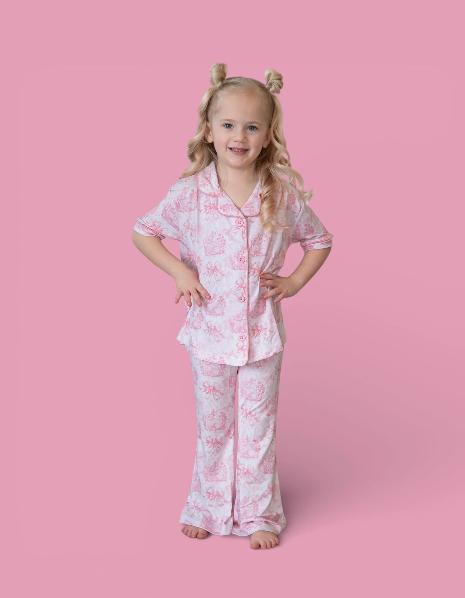 BLUSH BUNNY TOILE DREAM GIRL'S FLARE SET - Image 6