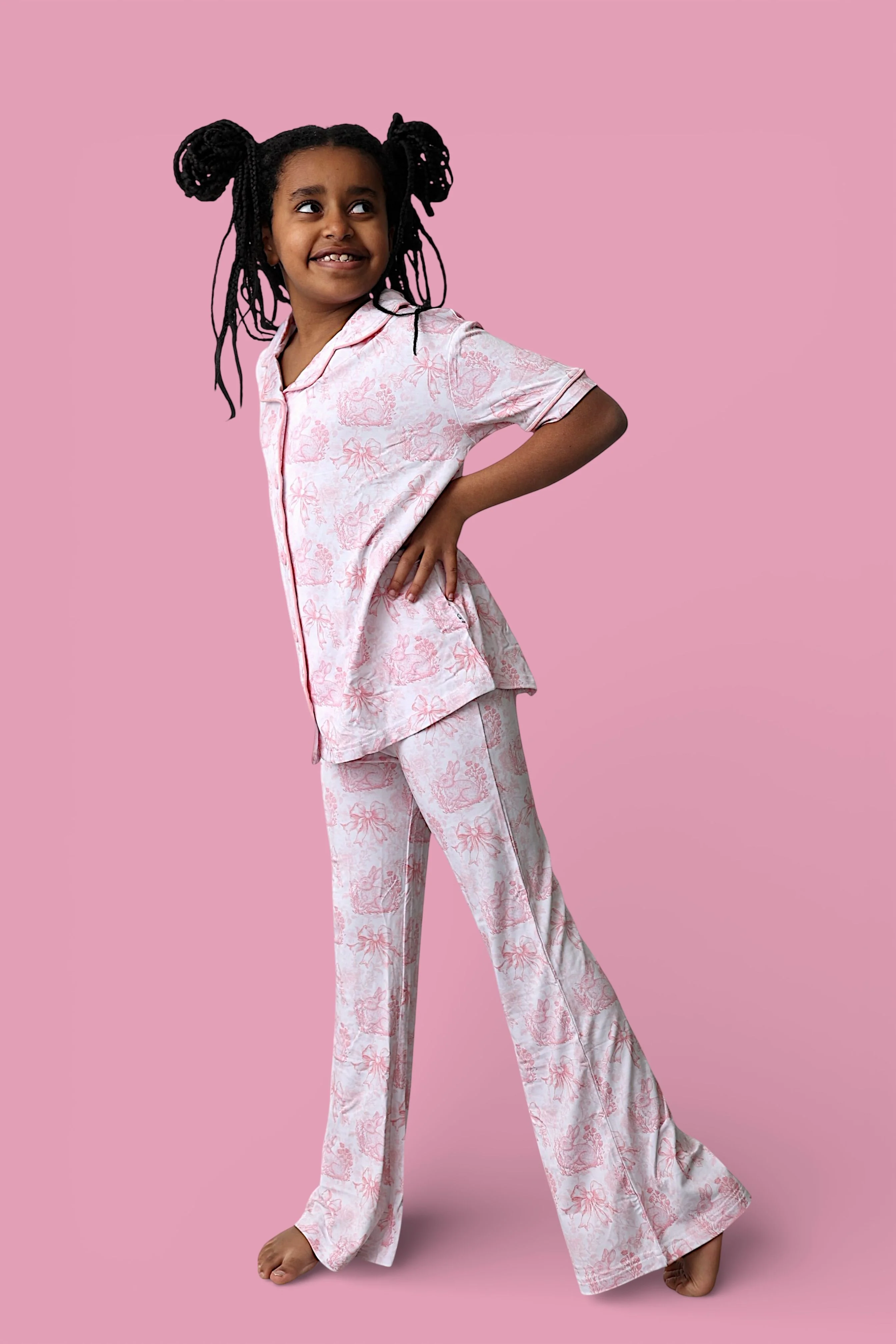 BLUSH BUNNY TOILE DREAM GIRL'S FLARE SET - Image 8