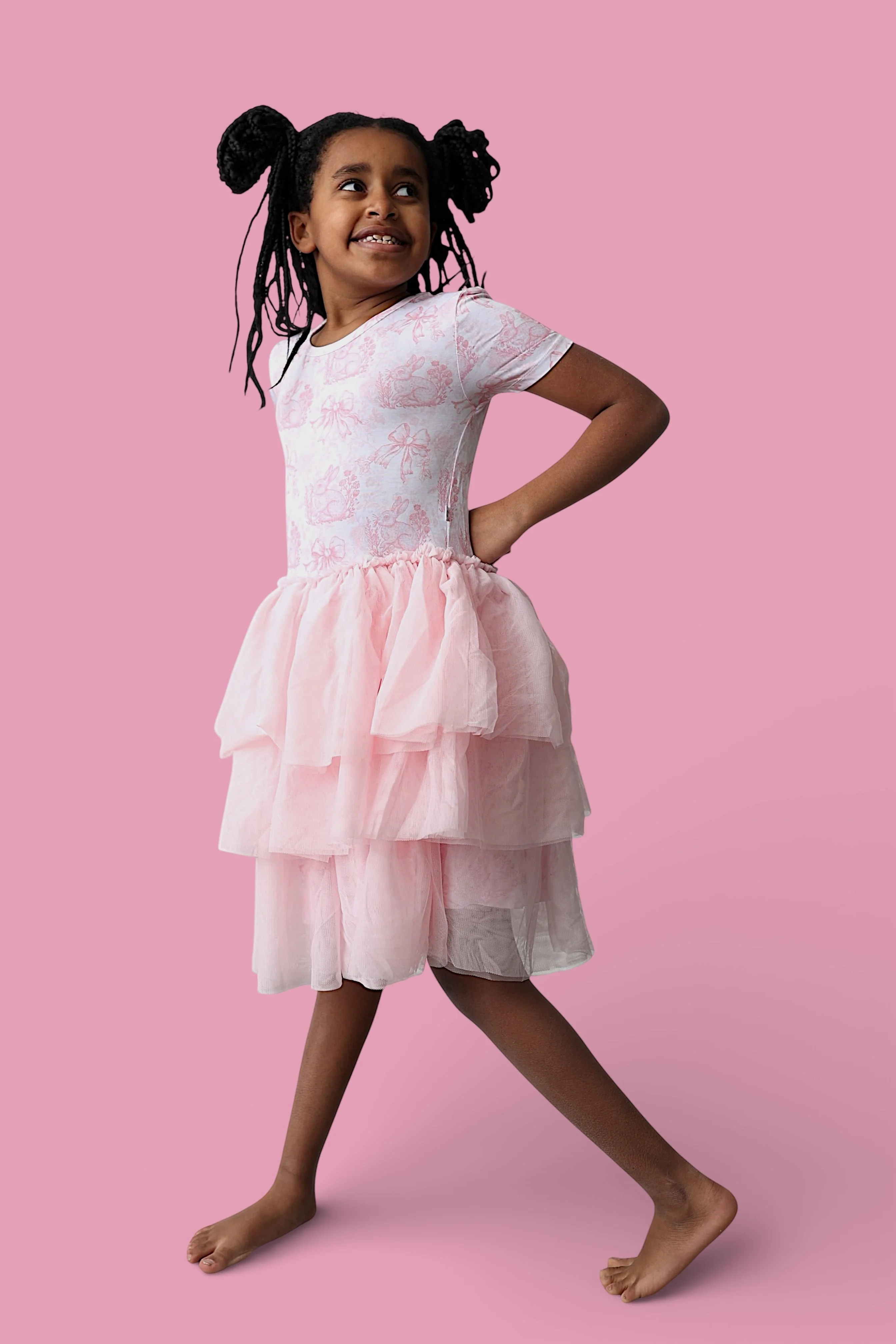 BLUSH BUNNY TOILE DREAM TUTU DRESS - Image 5
