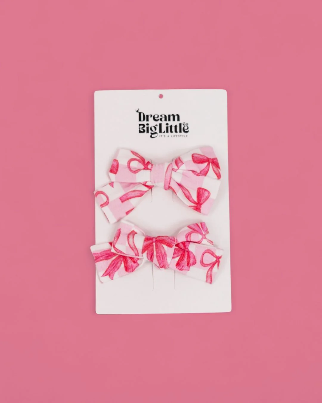 BOW CHECKERED CHARM DREAM BOW HAIR CLIPS