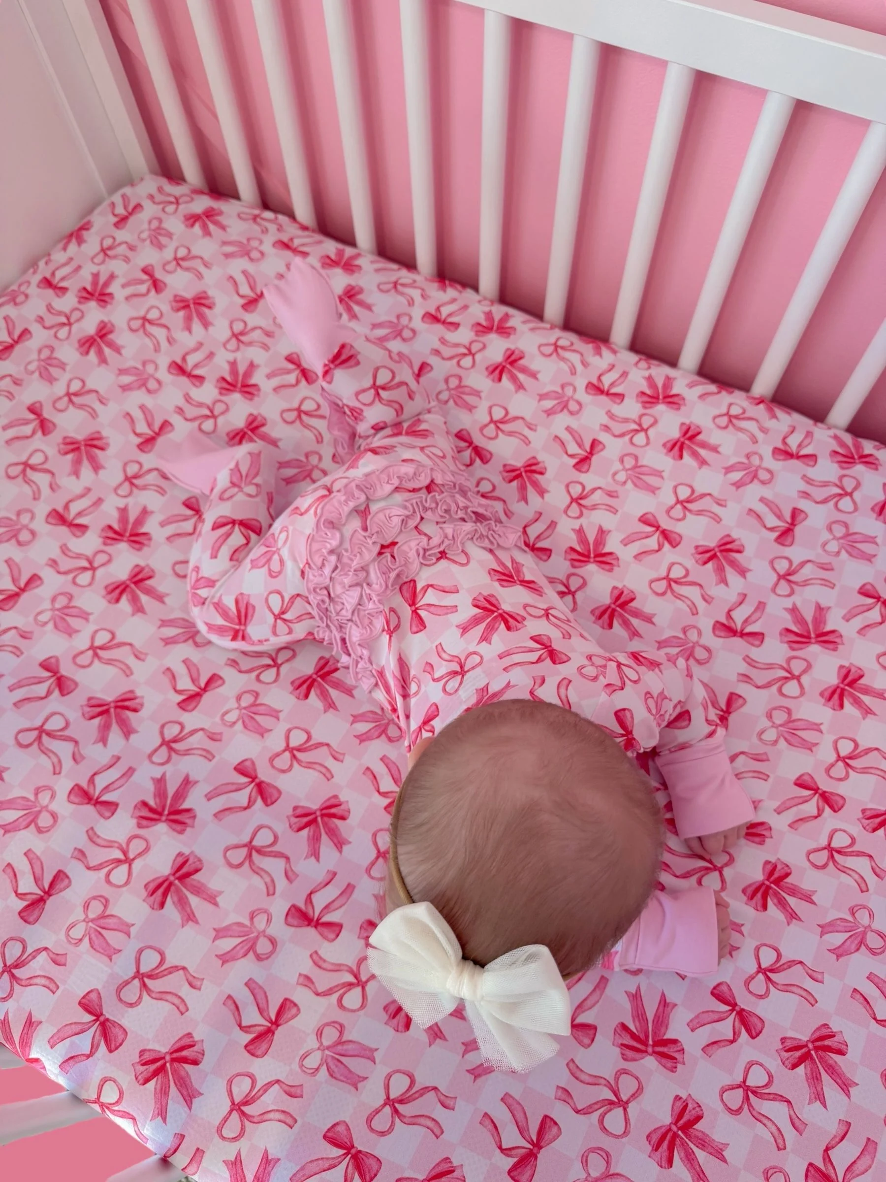 BOW CHECKERED CHARM DREAM RUFFLE ROMPER - Image 6