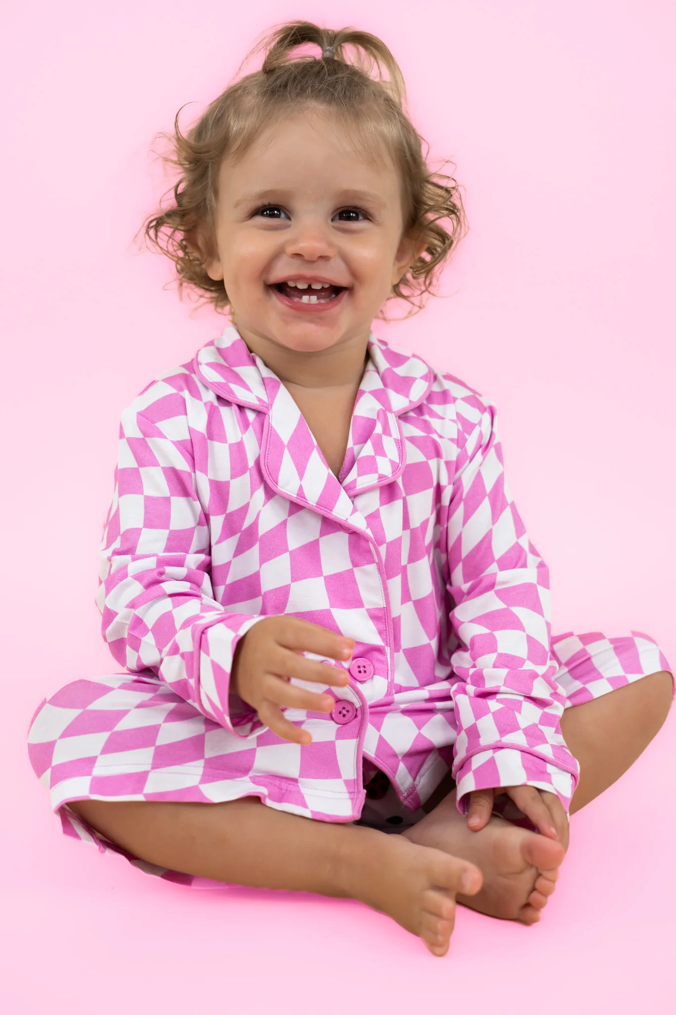 BUBBLEGUM WAVY CHECKERS GIRL'S DREAM GOWN - Image 5