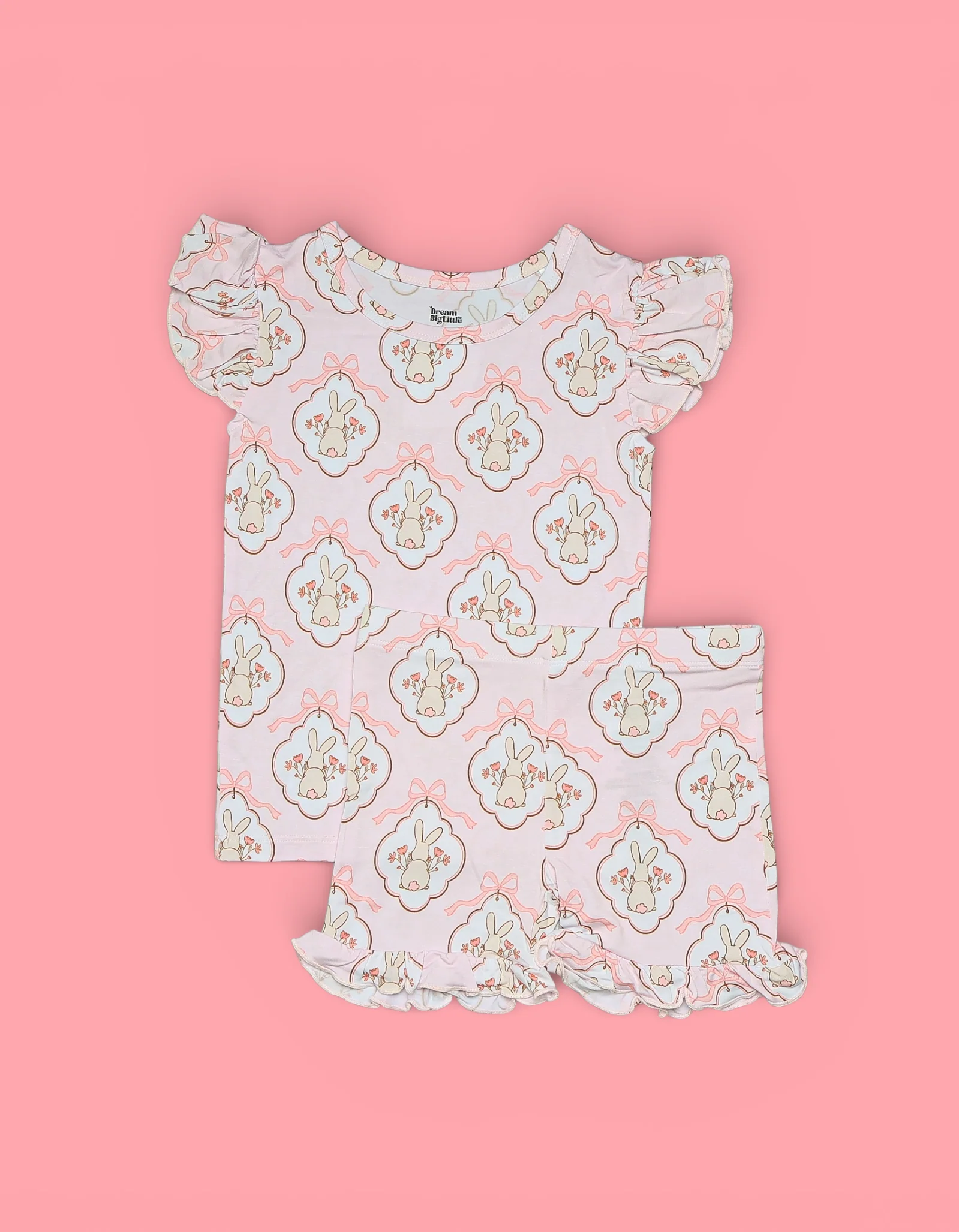 BUNNY BOW BLOSSOMS DREAM RUFFLE SHORT SET - Image 2