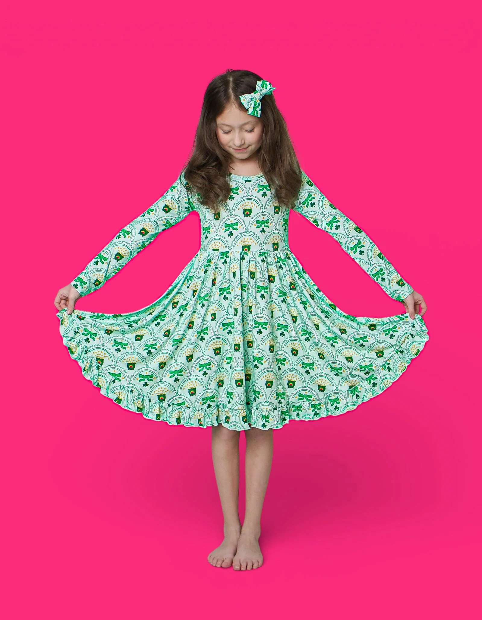 CLOVER & COINS DREAM RUFFLE DRESS - Image 4