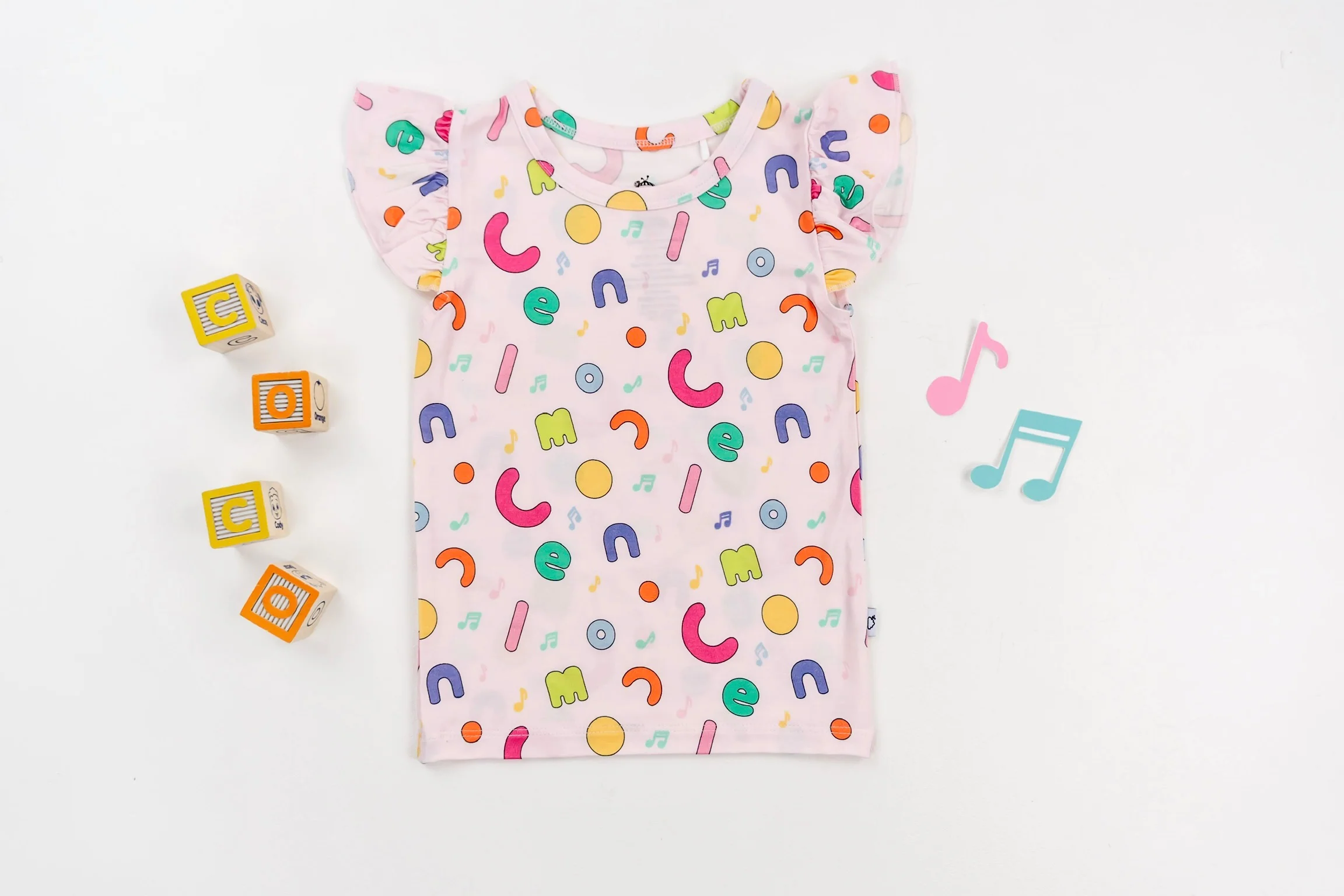 Dream Big Little Co x CoComelon ALPHABET DREAM CAP SEEVE TOP