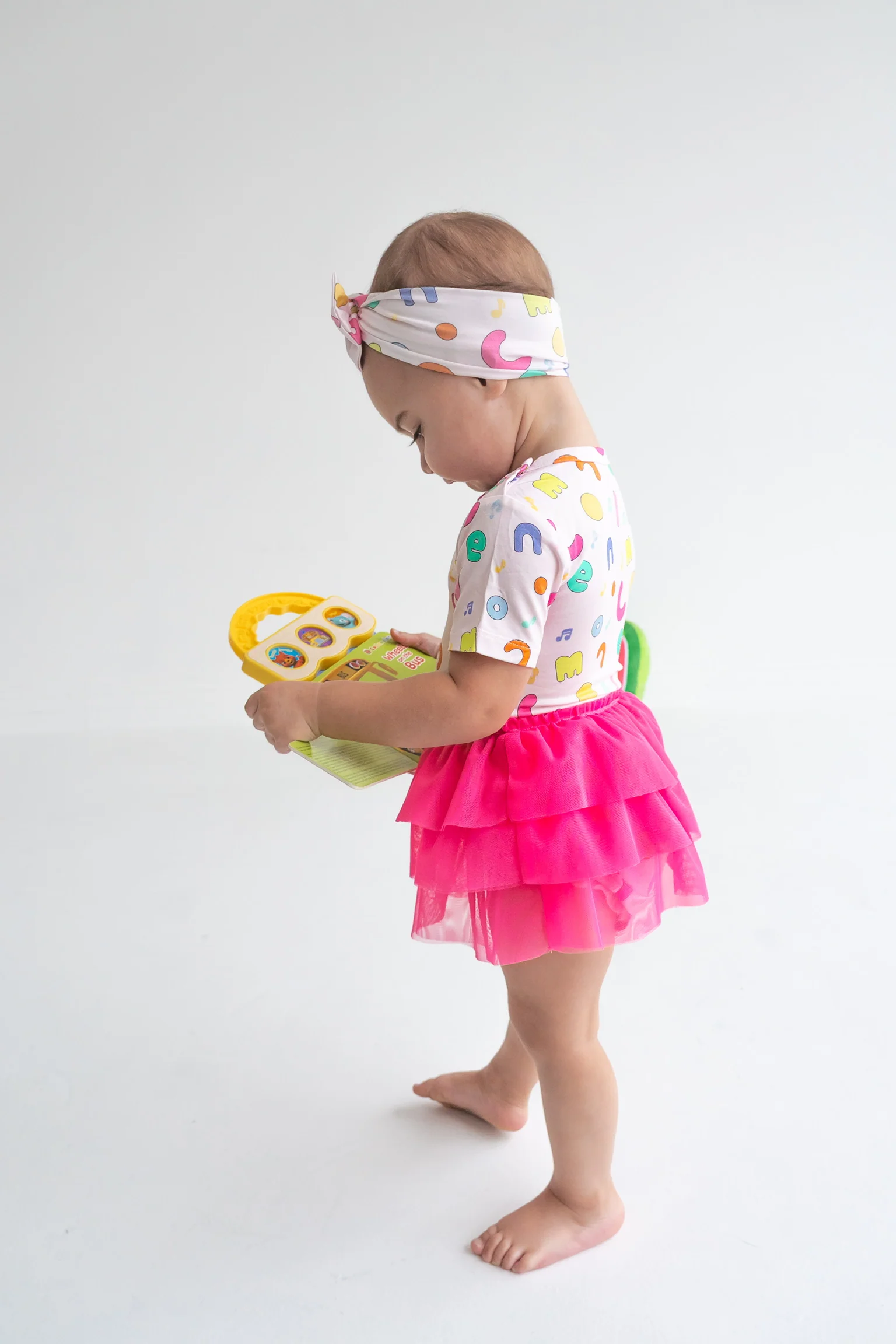 Dream Big Little Co x CoComelon ALPHABET DREAM TUTU SHORT SLEEVE BODYSUIT DRESS - Image 10