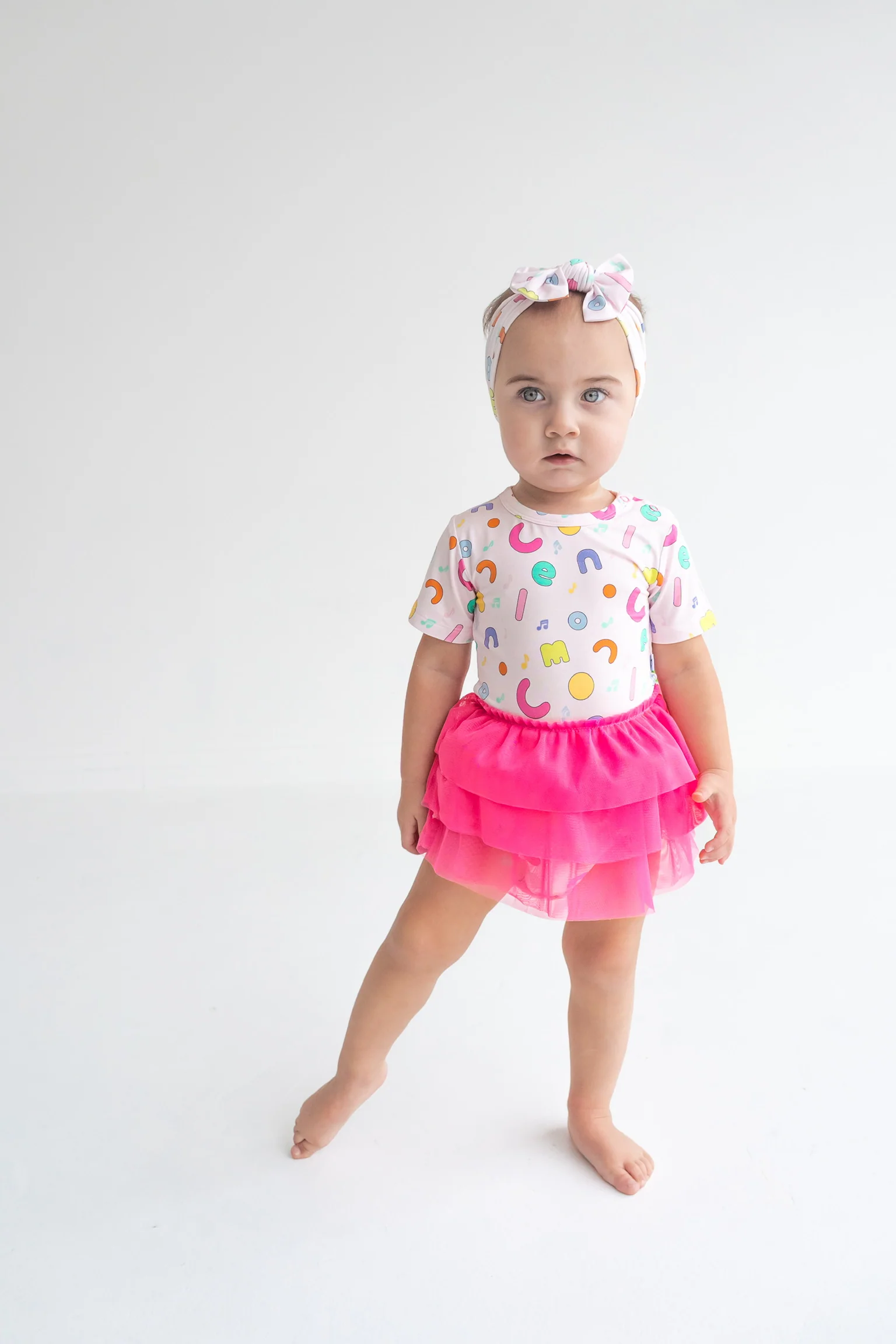 Dream Big Little Co x CoComelon ALPHABET DREAM TUTU SHORT SLEEVE BODYSUIT DRESS - Image 12