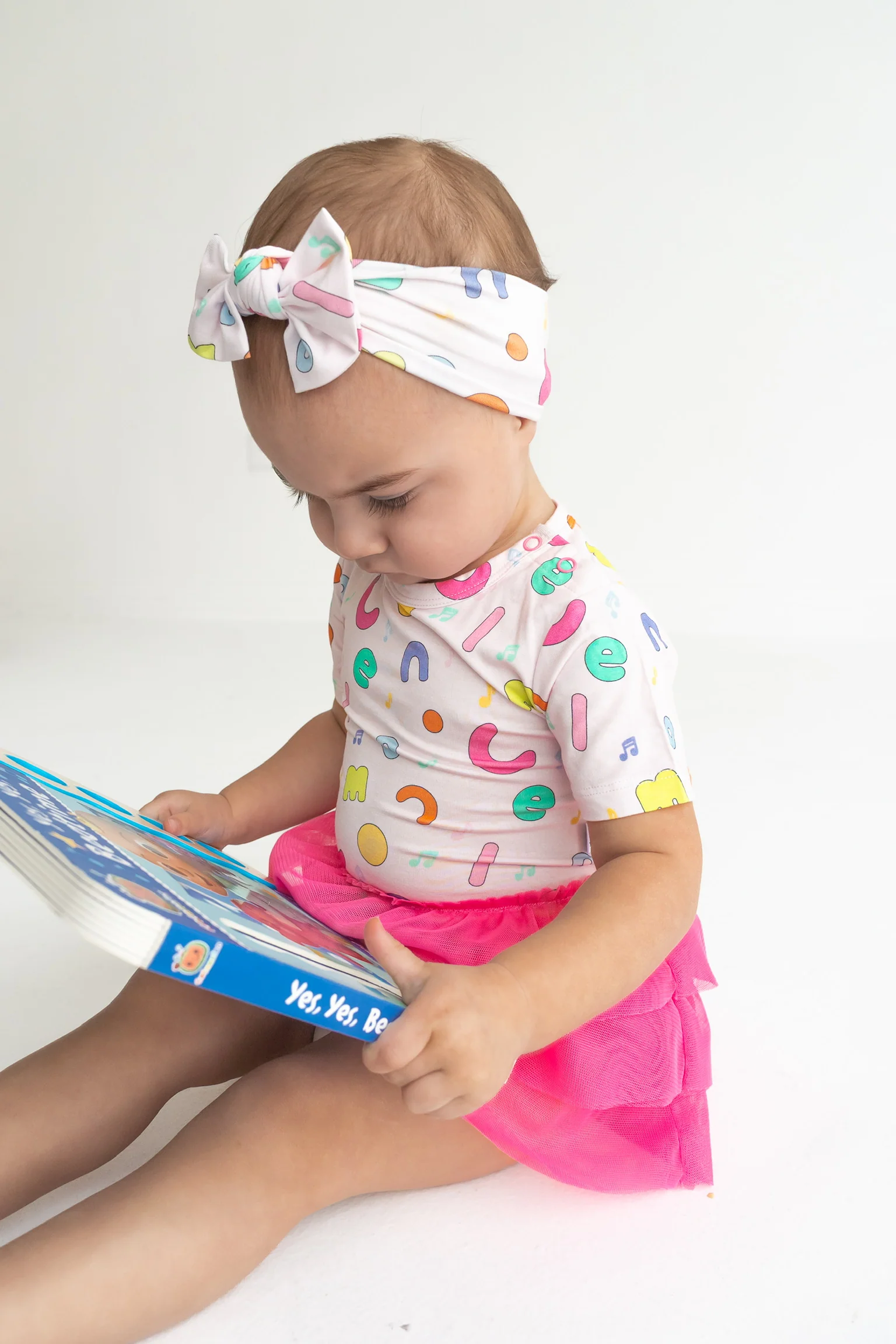 Dream Big Little Co x CoComelon ALPHABET DREAM TUTU SHORT SLEEVE BODYSUIT DRESS - Image 13