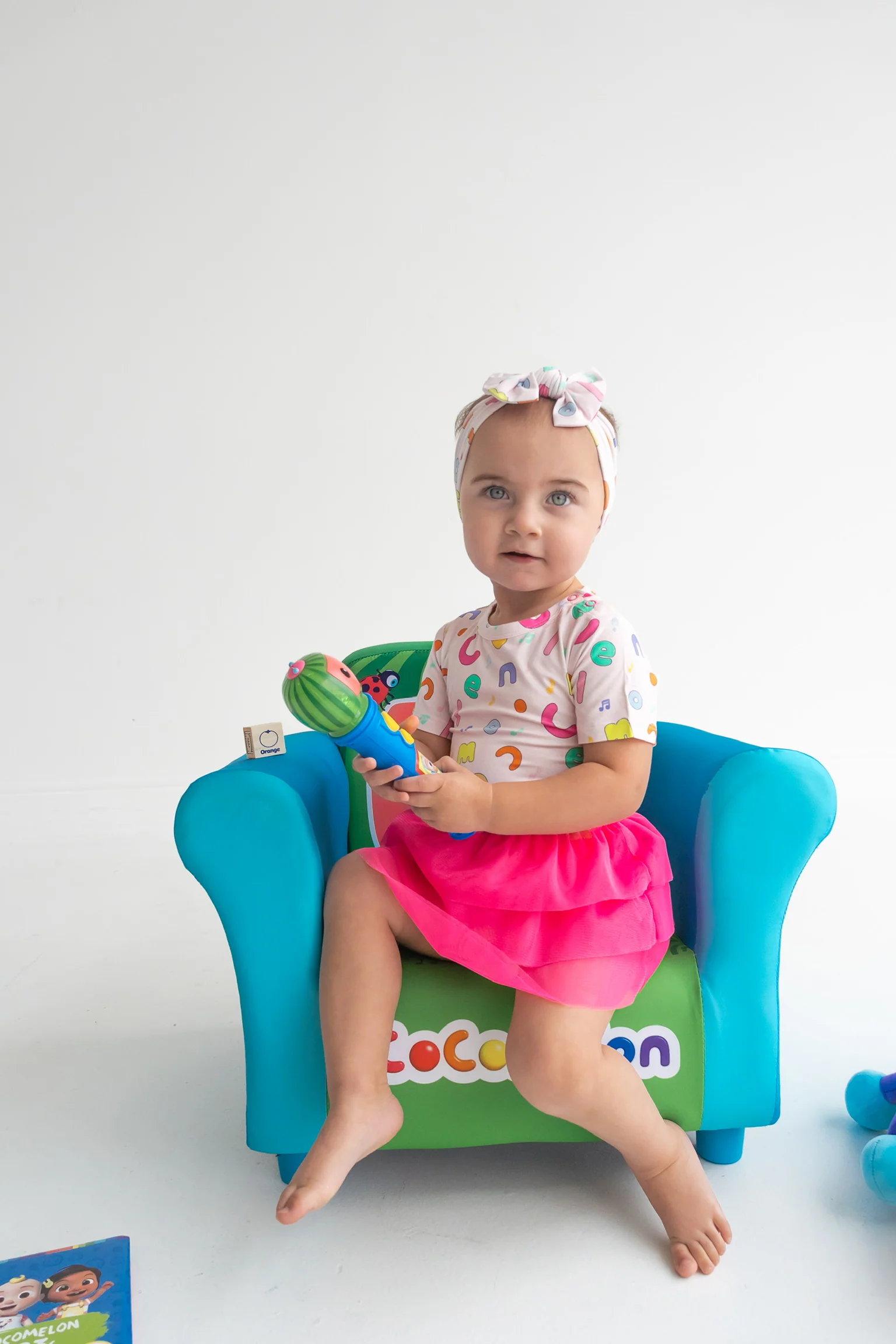 Dream Big Little Co x CoComelon ALPHABET DREAM TUTU SHORT SLEEVE BODYSUIT DRESS - Image 14