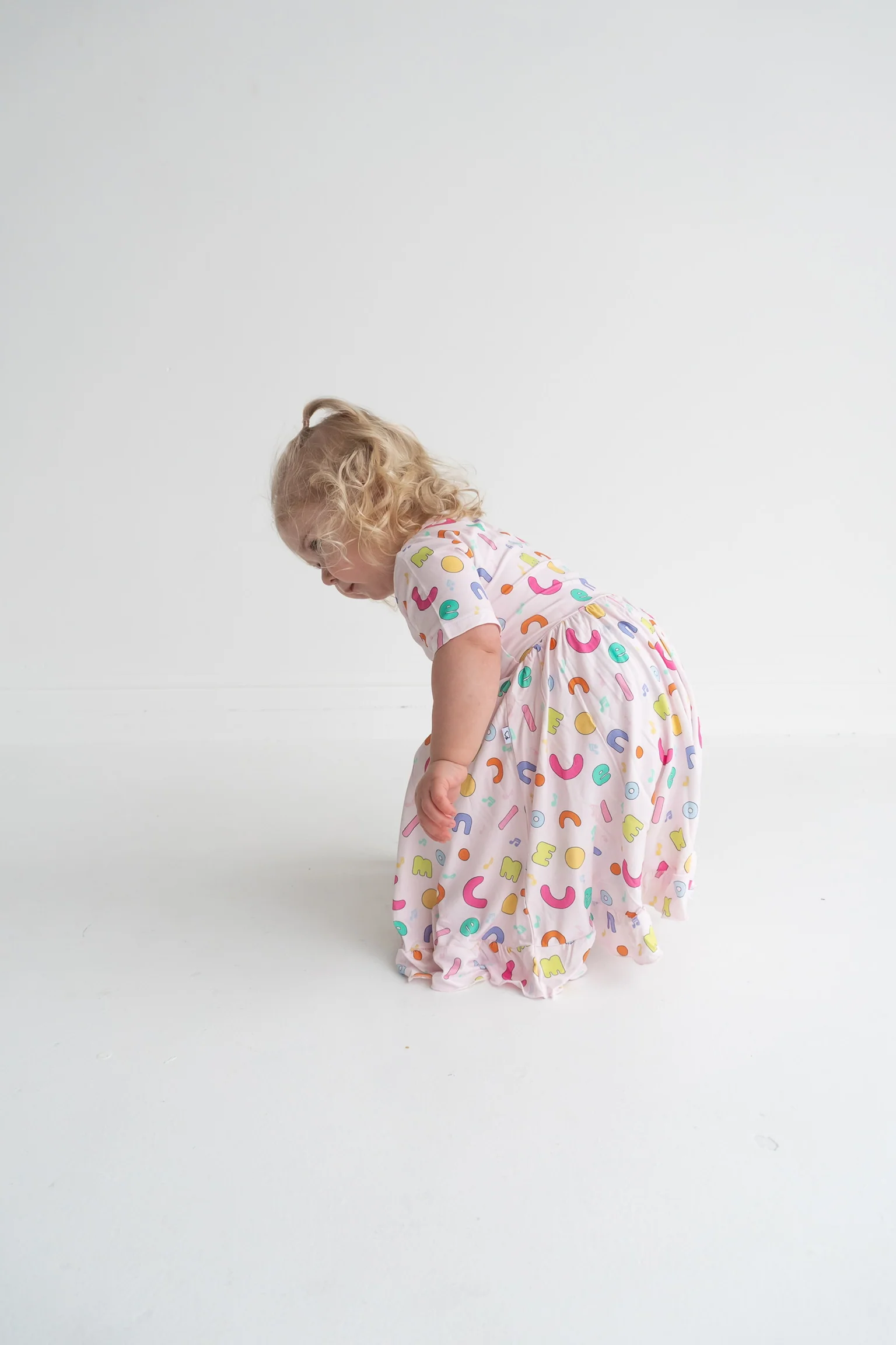 Dream Big Little Co x CoComelon ALPHABET SHORT SLEEVE DREAM RUFFLE DRESS - Image 10