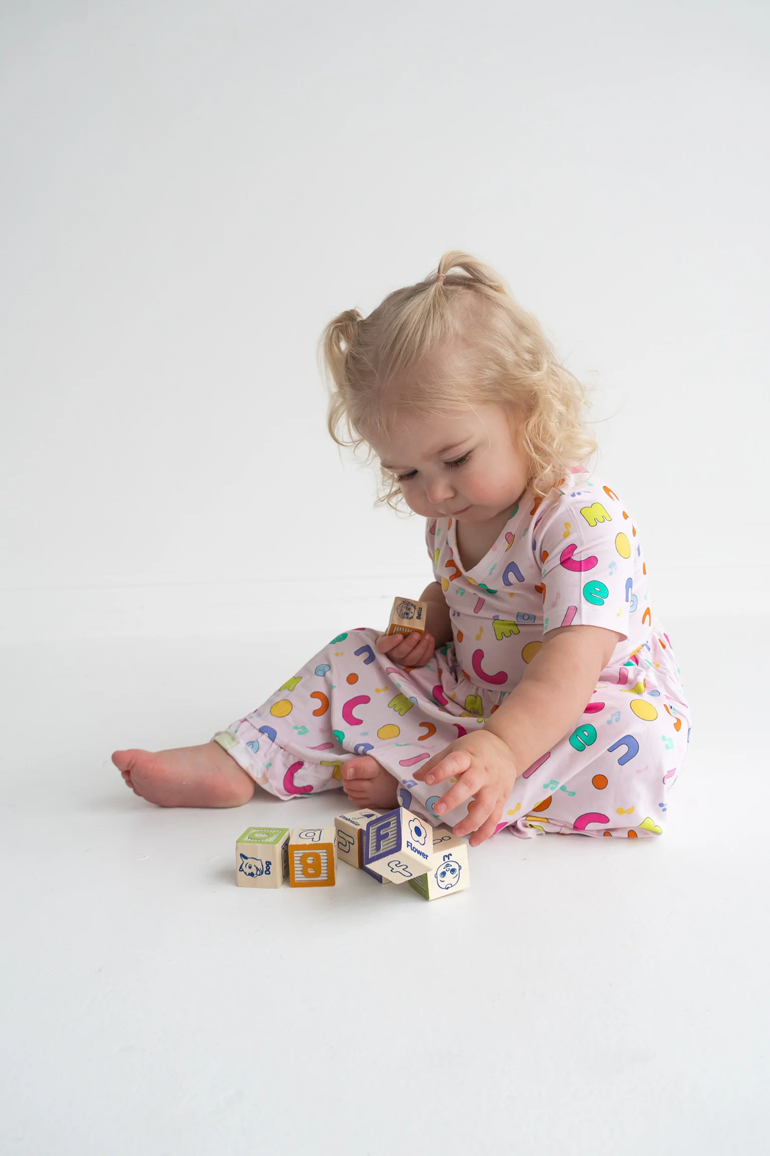 Dream Big Little Co x CoComelon ALPHABET SHORT SLEEVE DREAM RUFFLE DRESS - Image 18