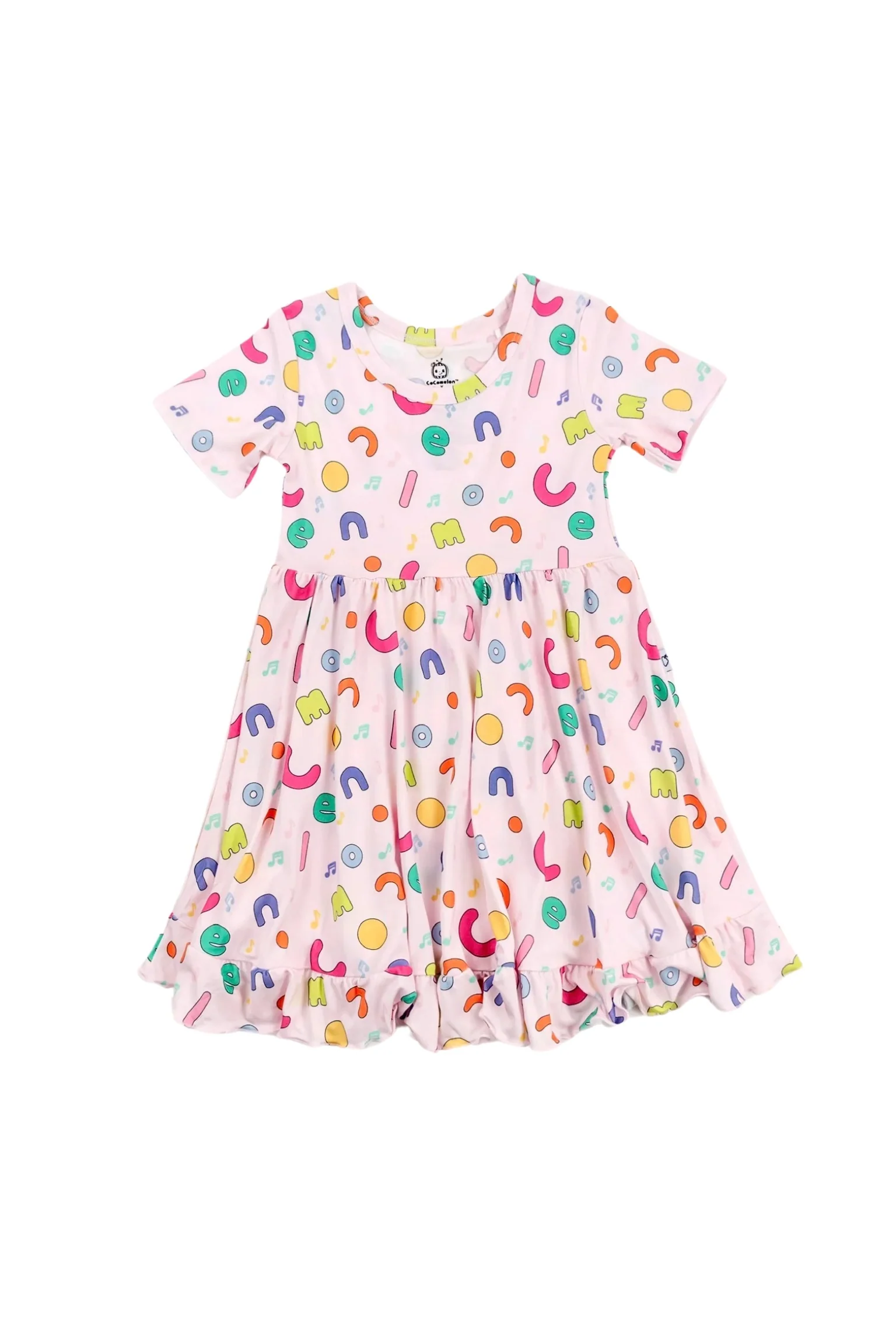 Dream Big Little Co x CoComelon ALPHABET SHORT SLEEVE DREAM RUFFLE DRESS - Image 21