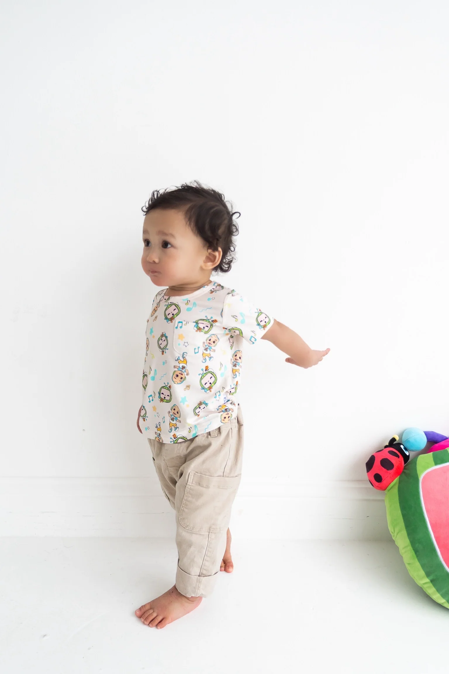 Dream Big Little Co x CoComelon JJ MUSICAL MELON DREAM POCKET TEE - Image 12