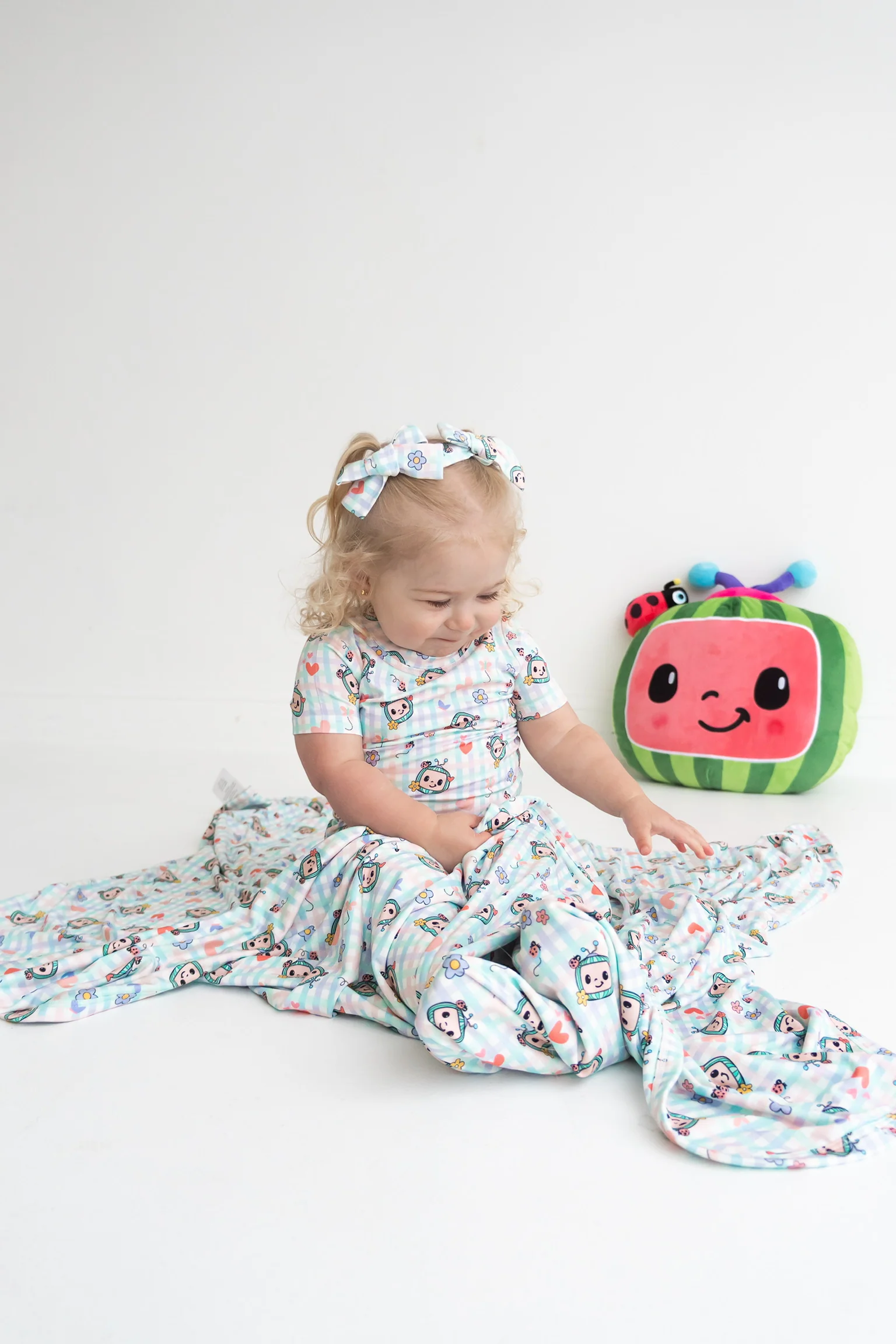 Dream Big Little Co x CoComelon SPRINGTIME MELON DREAM SHORT SET - Image 10