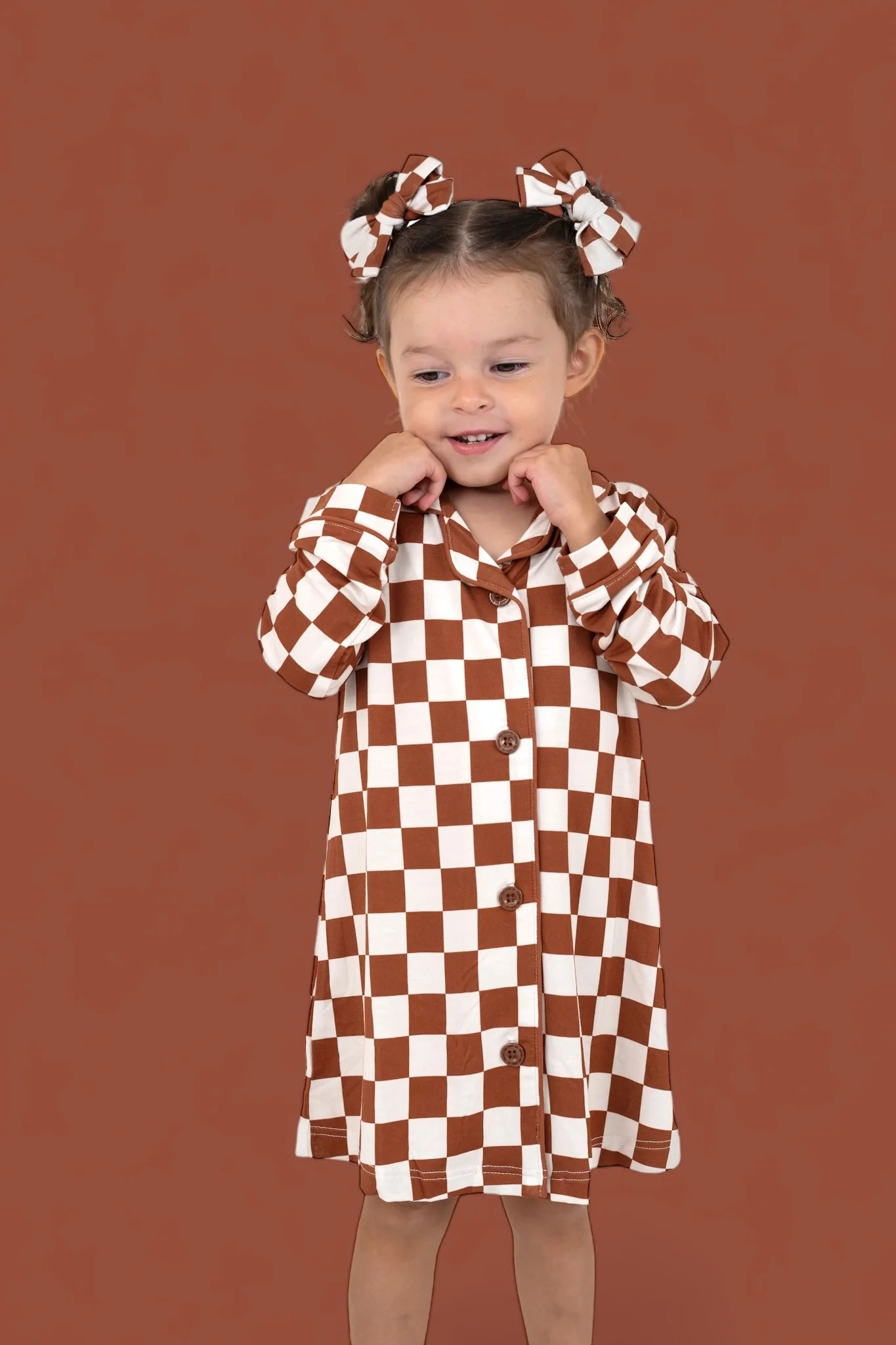 COPPER CHECKERS GIRL'S DREAM GOWN - Image 10