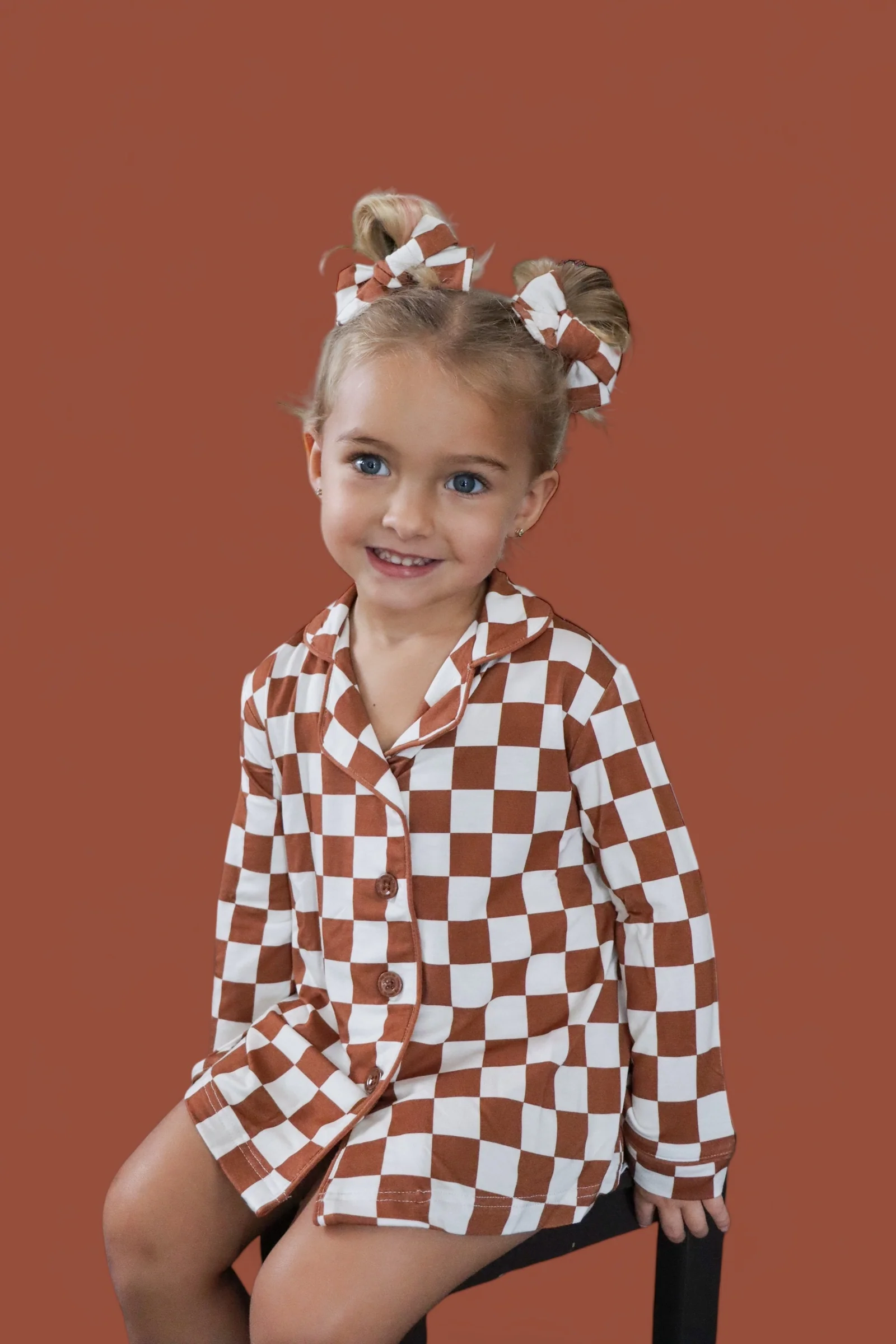 COPPER CHECKERS GIRL'S DREAM GOWN - Image 17