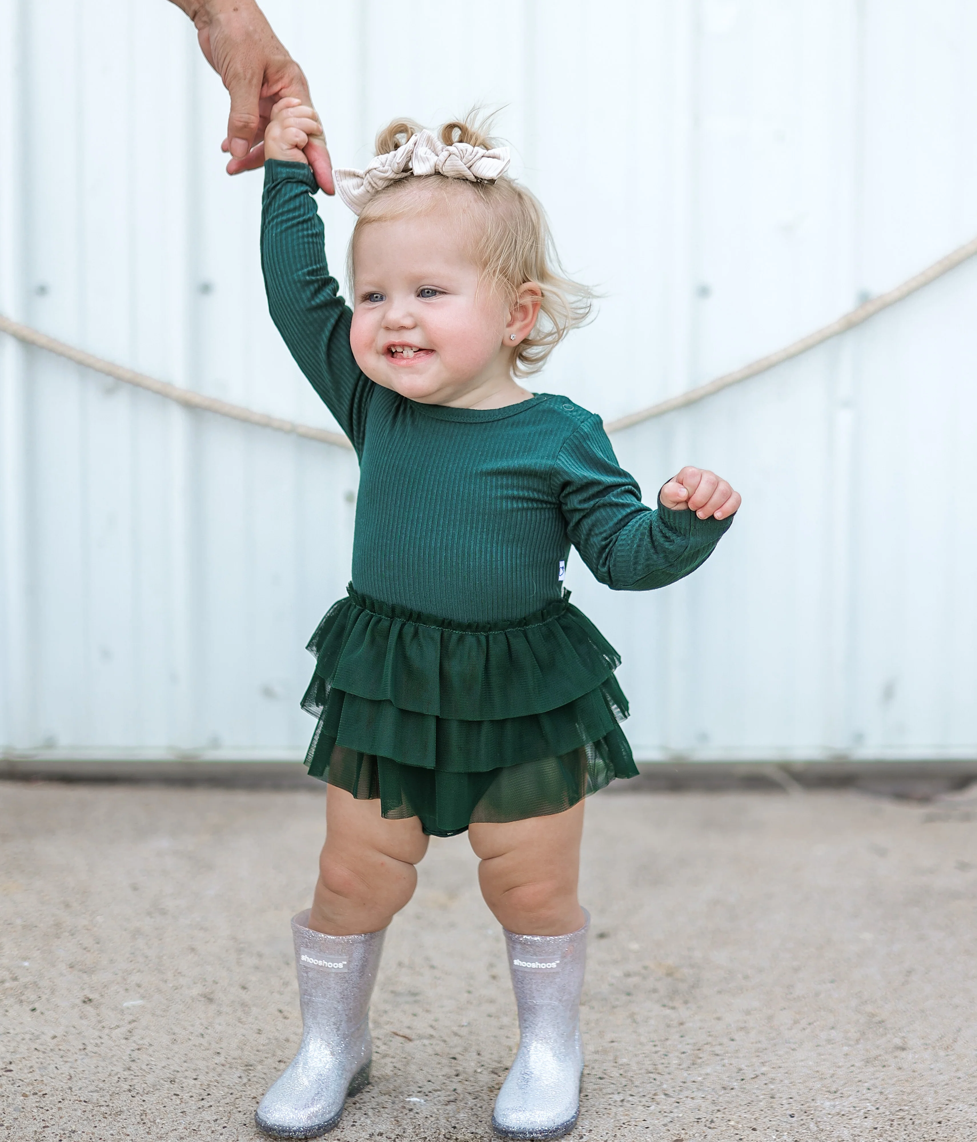 EVERGREEN RIB DREAM TUTU BODYSUIT DRESS - Image 2