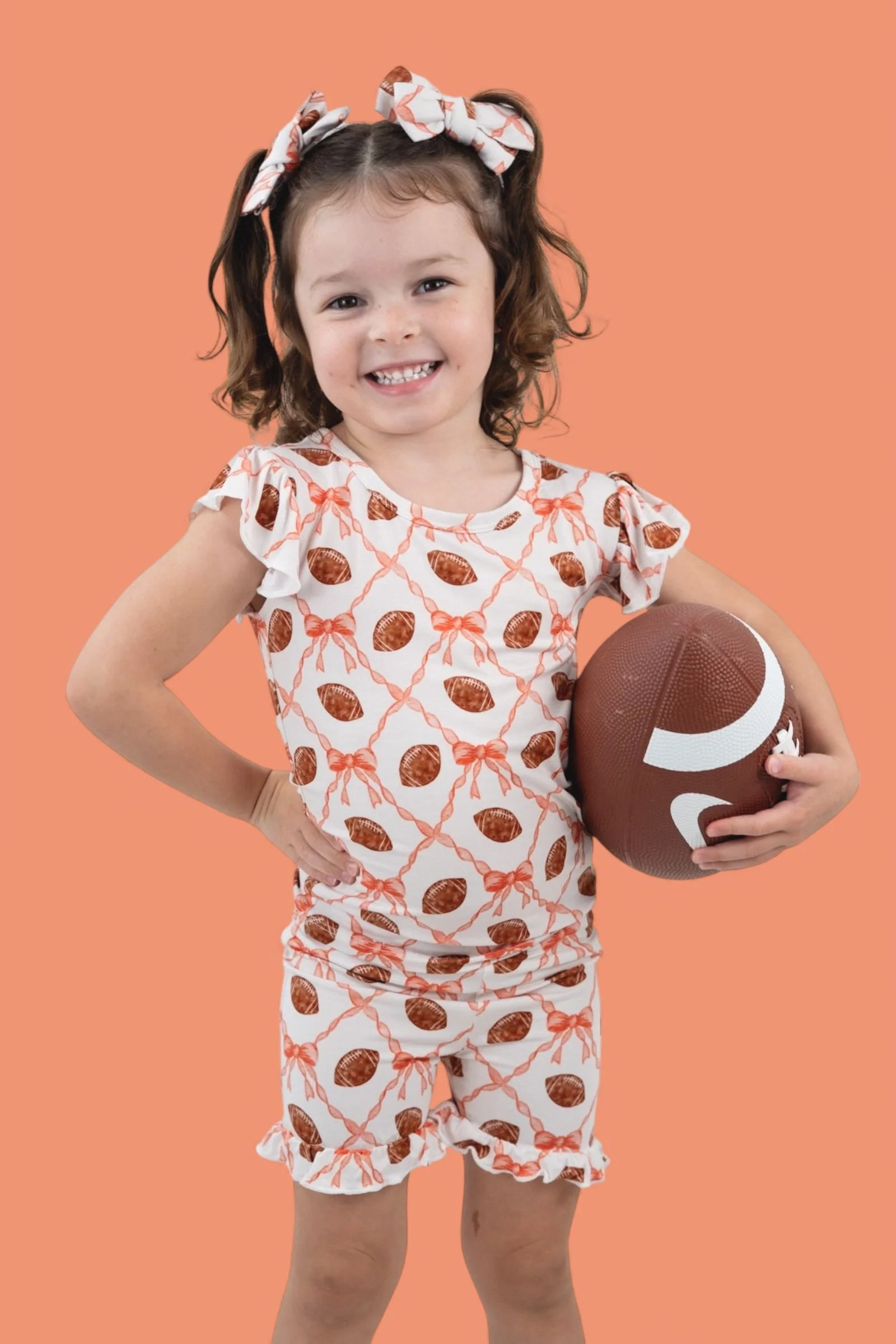 GAME DAY GLAM DREAM RUFFLE SHORT SET