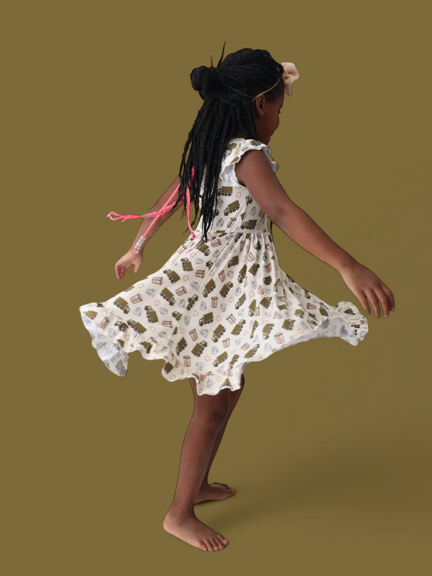 GOOD OL' GARBAGE DREAM RUFFLE DRESS - Image 4