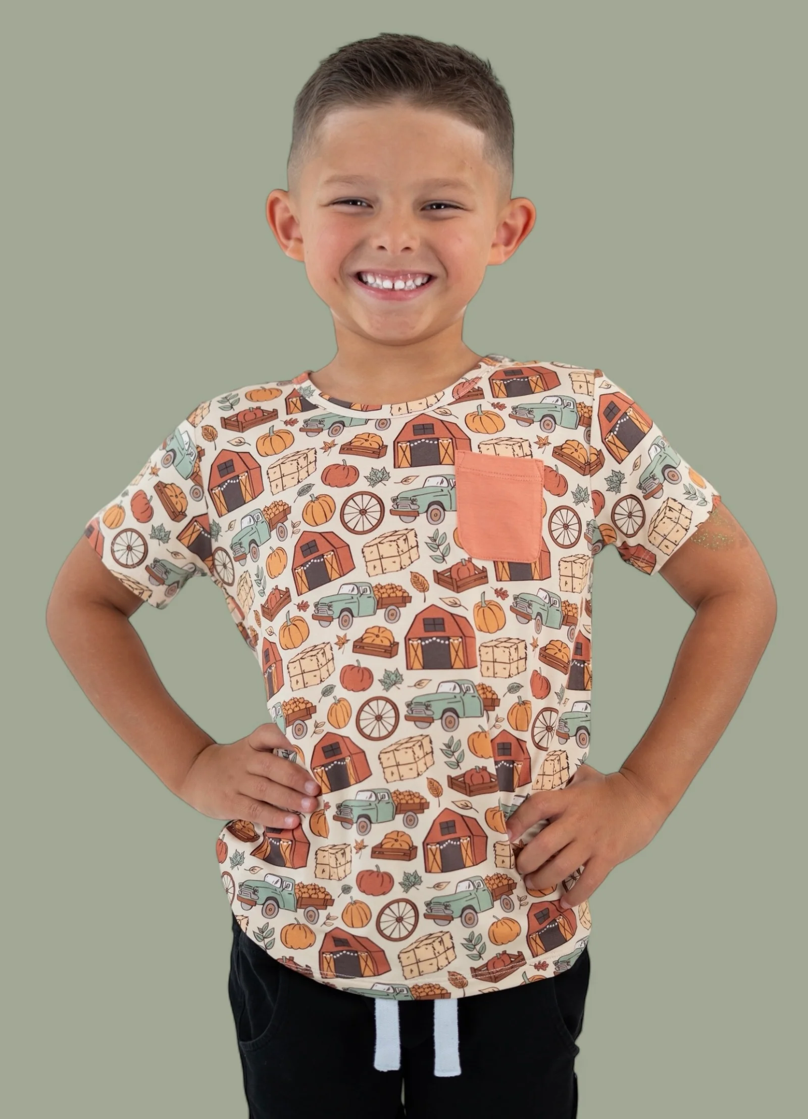 HAYRIDE AND HARVEST DREAM POCKET TEE - Image 8