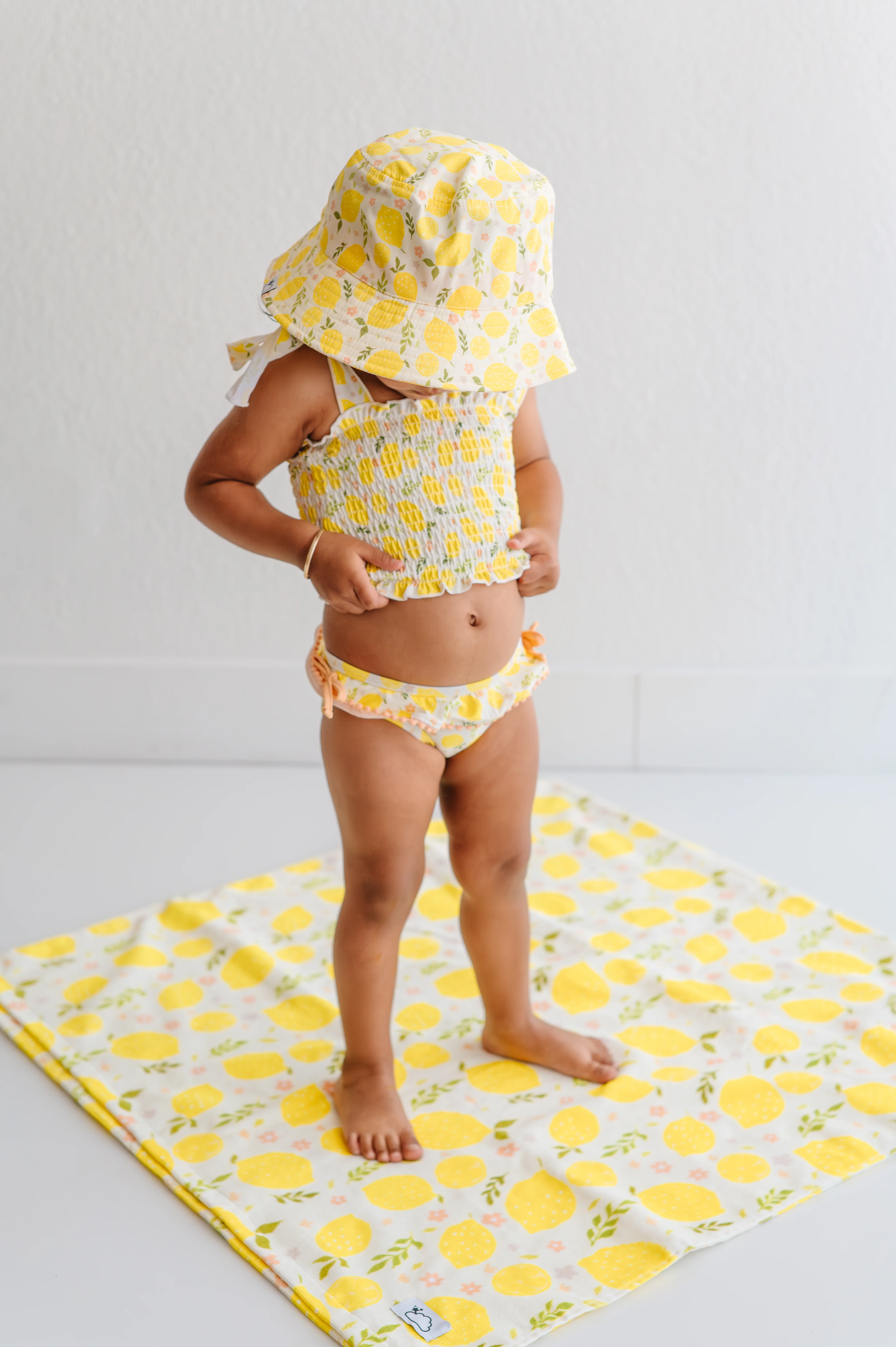 LEMON BLOSSOMS DREAM SMOCKED TANKINI TWO PIECE SWIM SUIT - Image 19