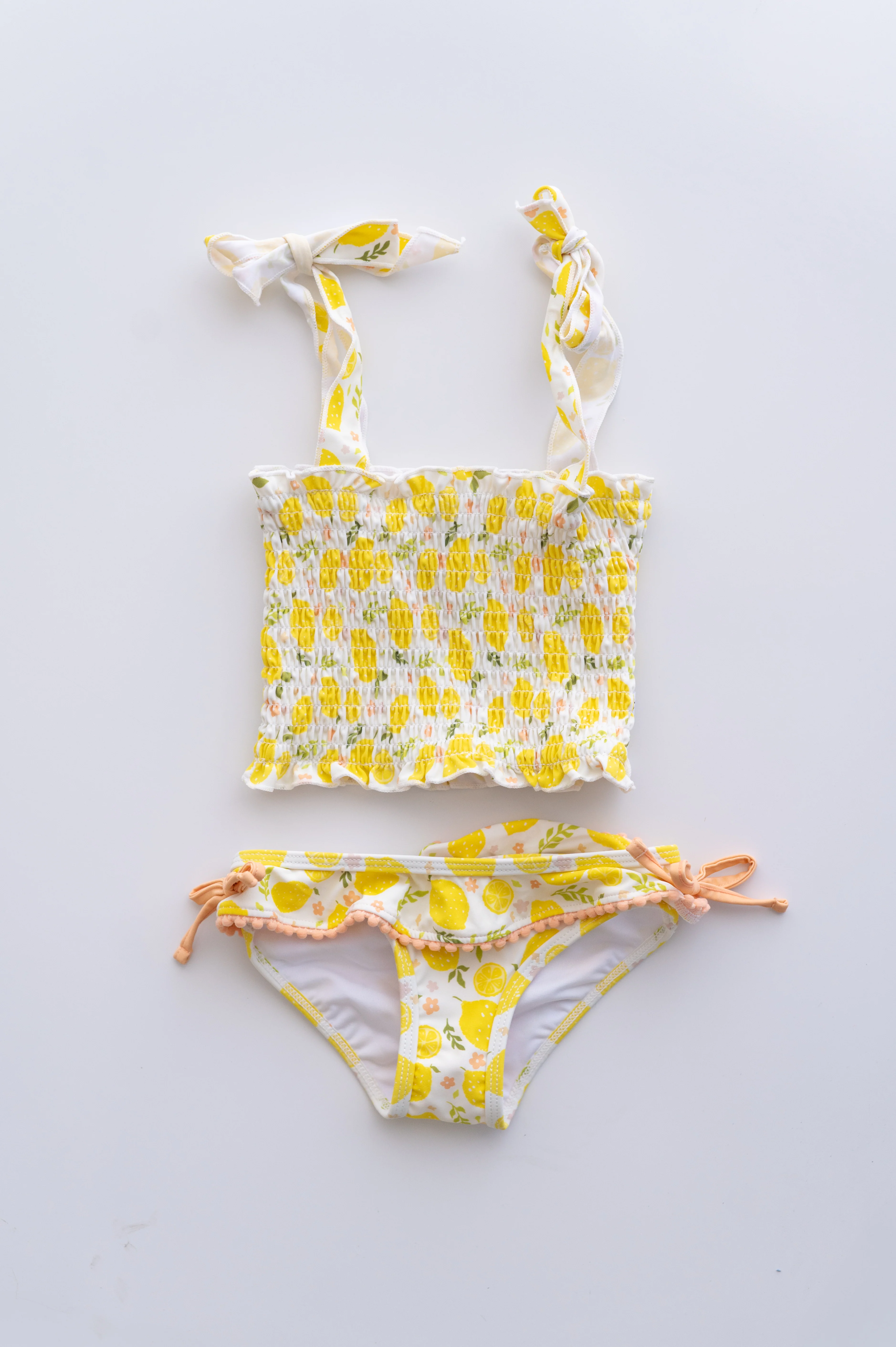 LEMON BLOSSOMS DREAM SMOCKED TANKINI TWO PIECE SWIM SUIT - Image 2