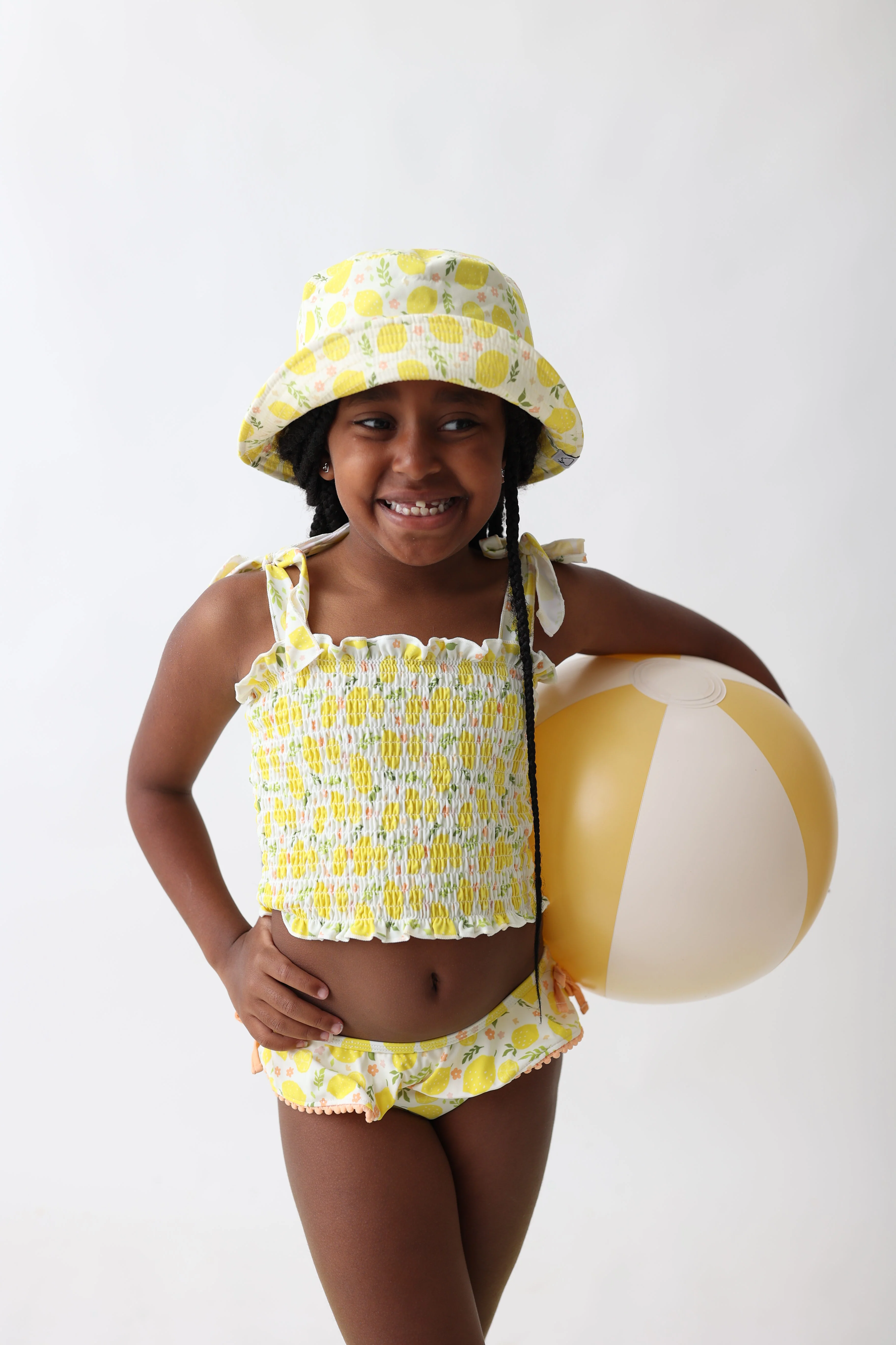 LEMON BLOSSOMS DREAM SMOCKED TANKINI TWO PIECE SWIM SUIT - Image 6