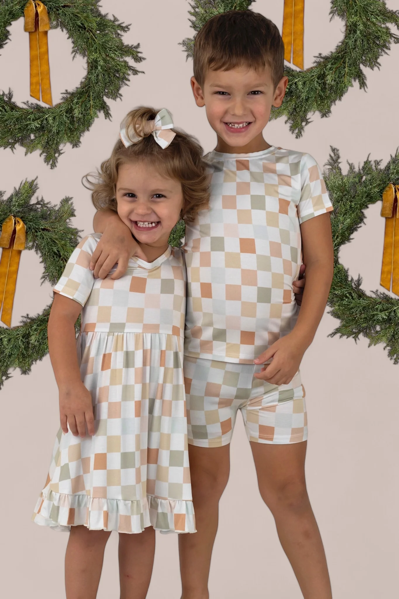 MUTED CHECKERS DREAM RUFFLE DRESS - Image 15