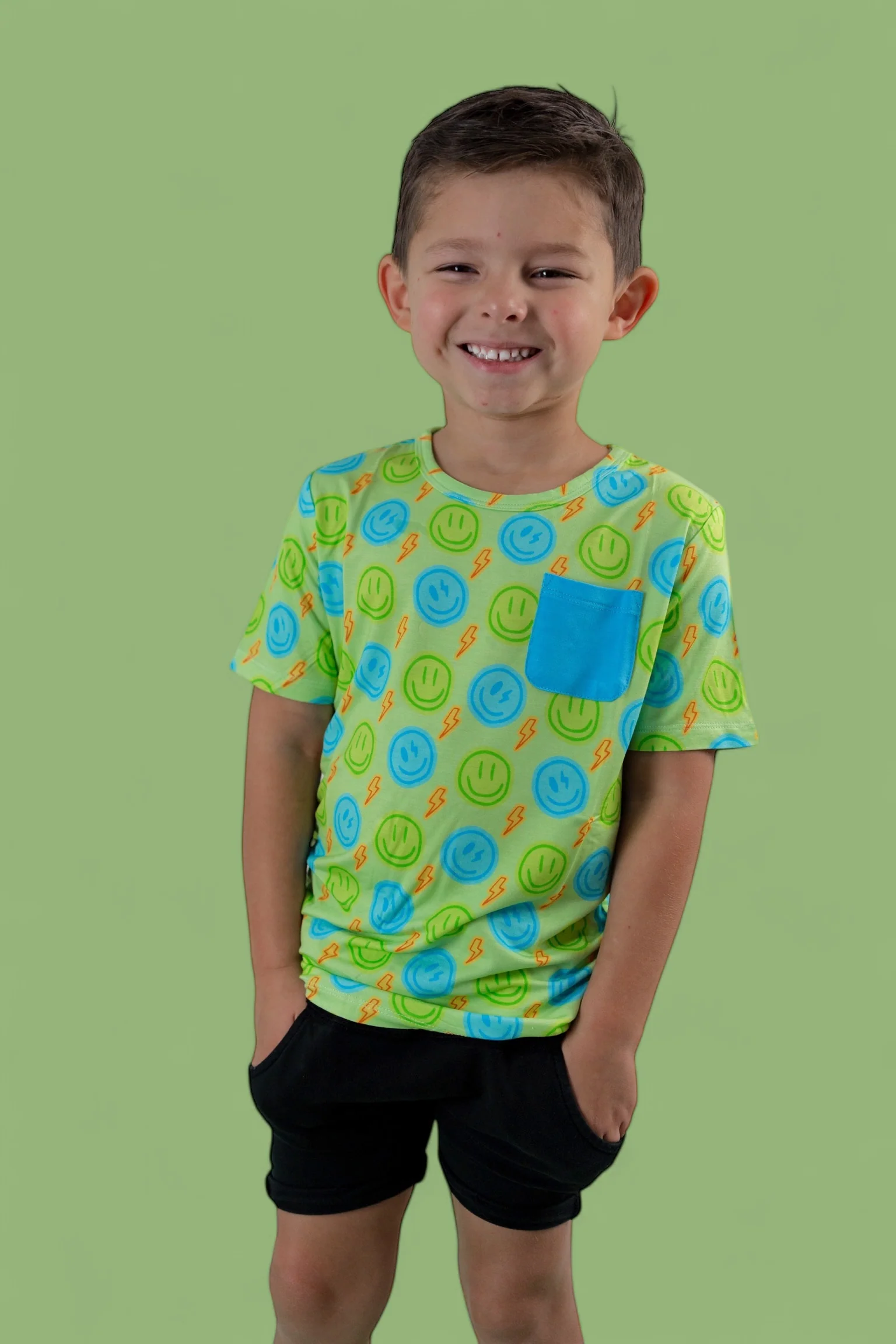 NEON SMILES DREAM POCKET TEE - Image 3