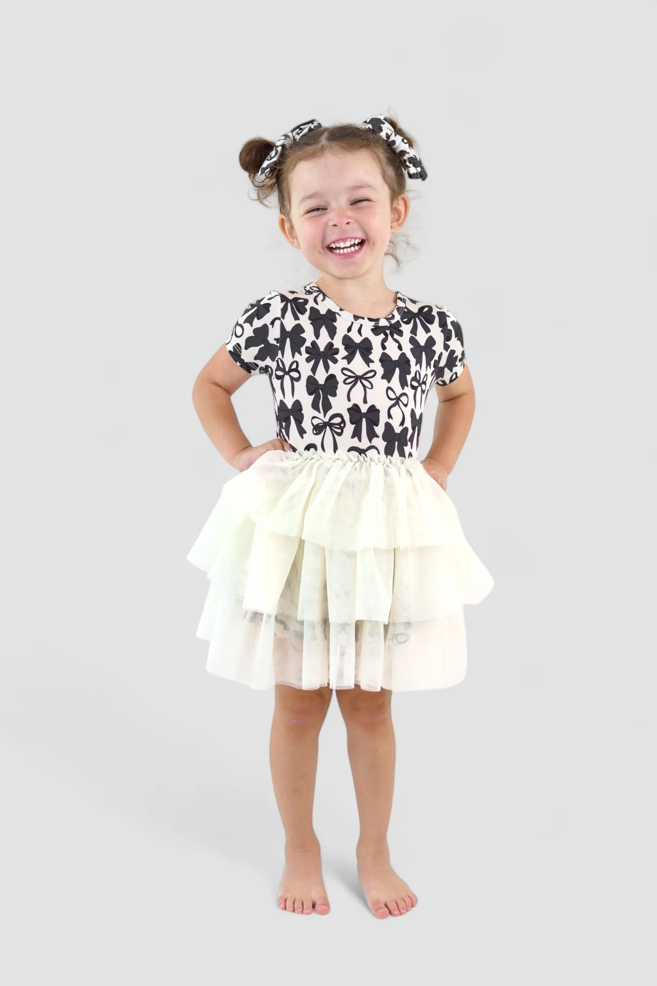NEUTRAL BOWS DREAM TUTU DRESS - Image 2