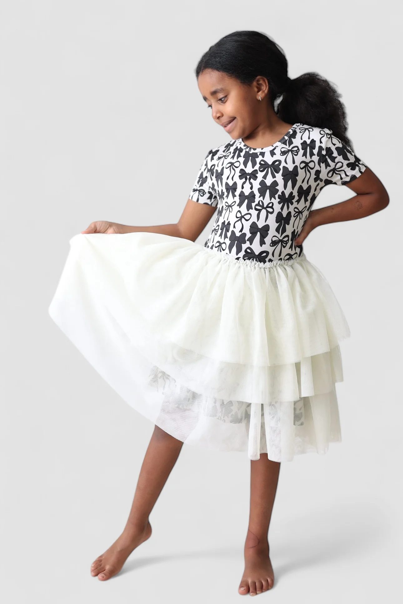 NEUTRAL BOWS DREAM TUTU DRESS - Image 9