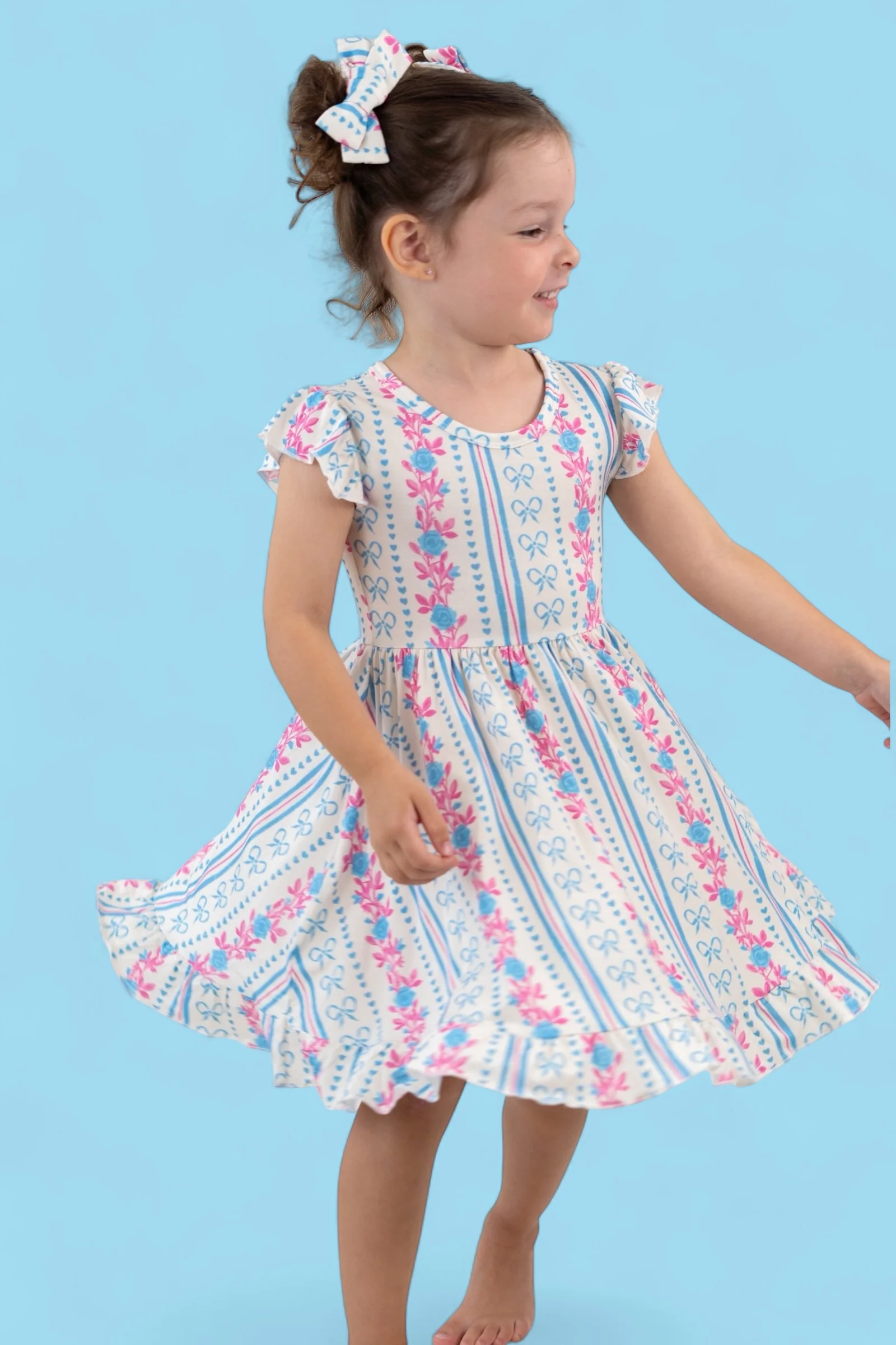 PETITE POSIE CAP SLEEVE DREAM RUFFLE DRESS - Image 5