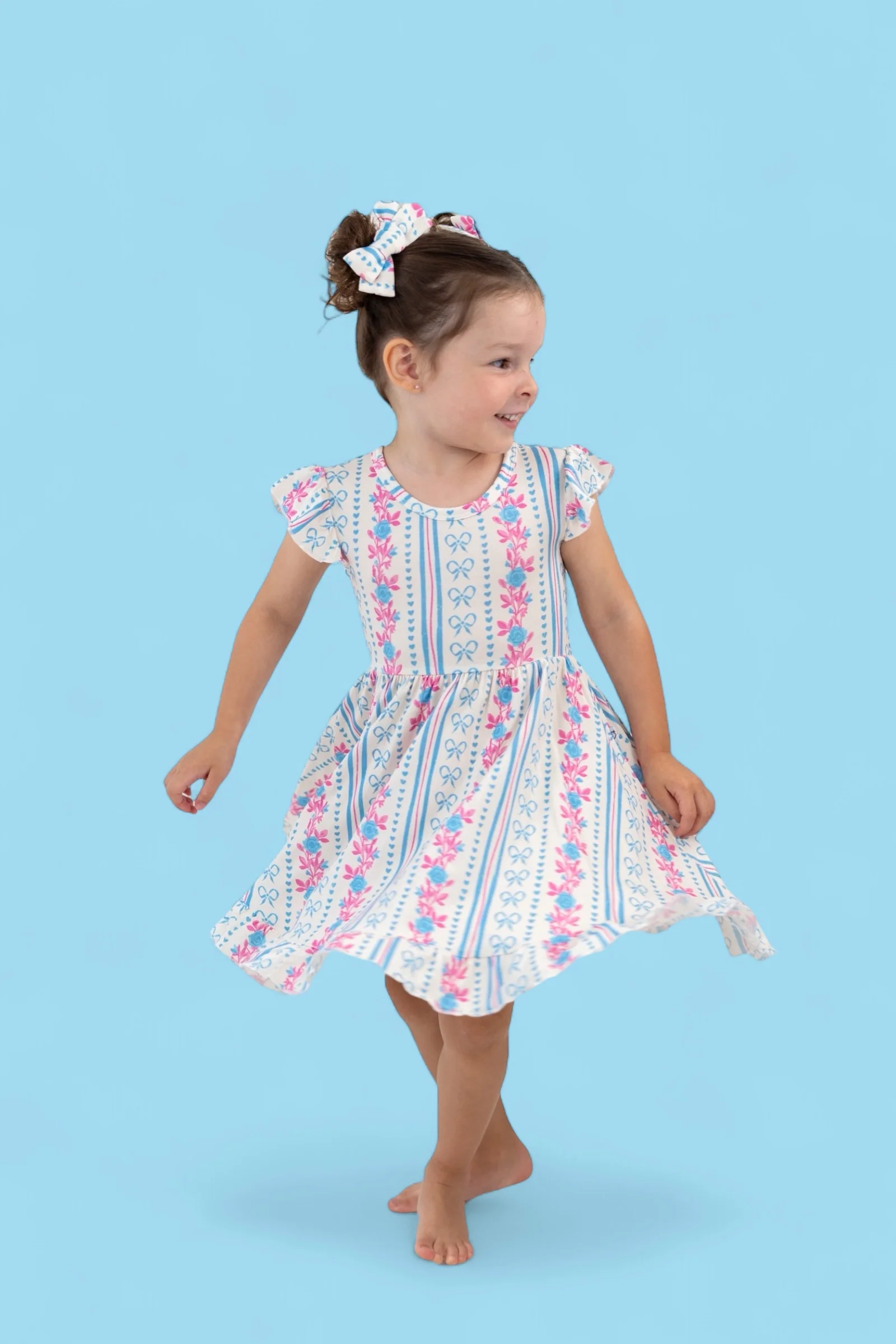PETITE POSIE CAP SLEEVE DREAM RUFFLE DRESS - Image 7