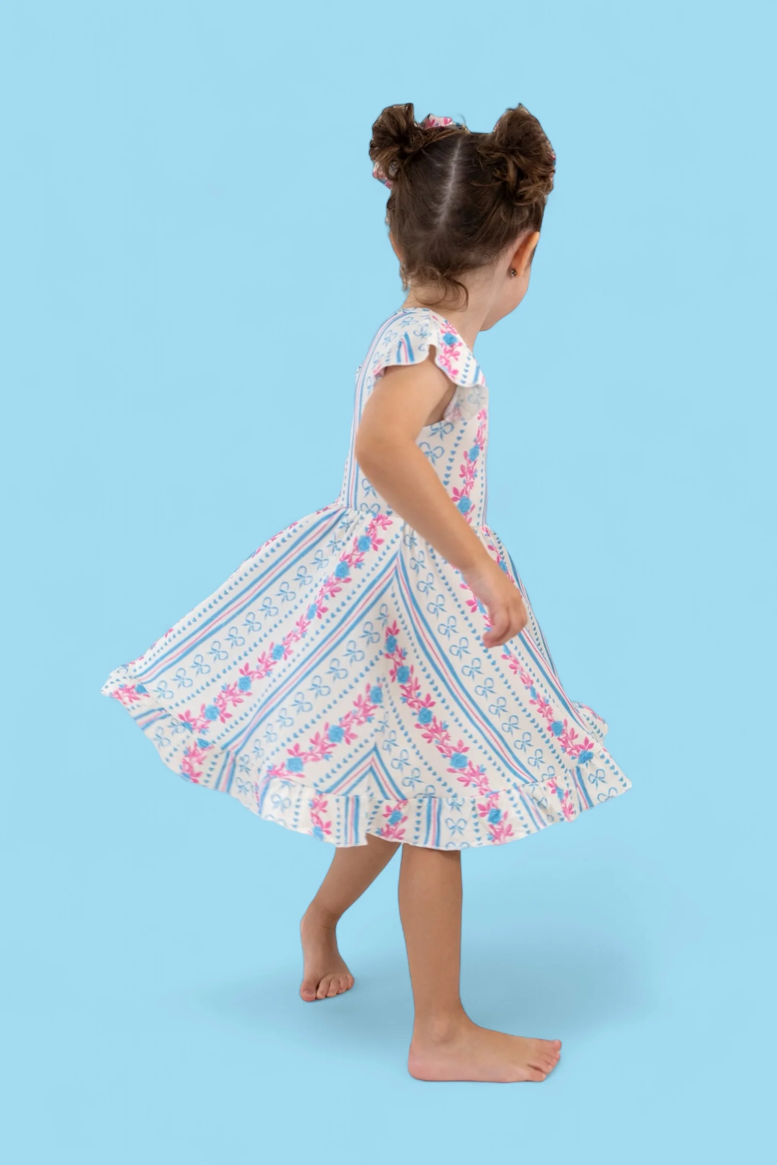 PETITE POSIE CAP SLEEVE DREAM RUFFLE DRESS - Image 9