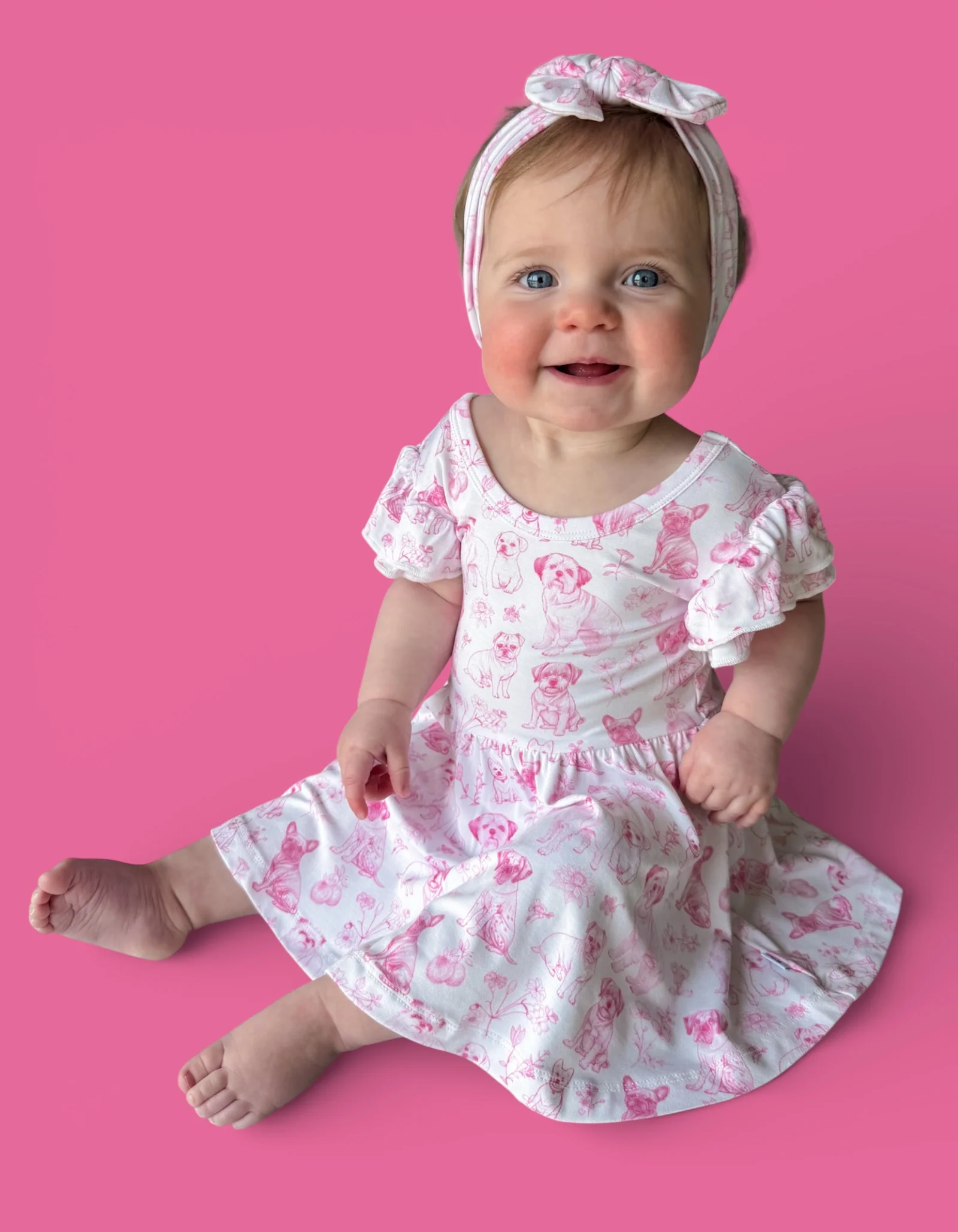 PINK PUPPY TOILE DREAM CAP SLEEVE BODYSUIT DRESS - Image 3